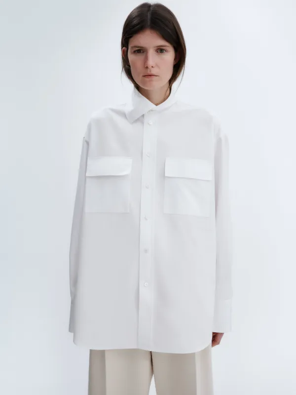 Chemise poches plaquées en popeline de coton made by Carven