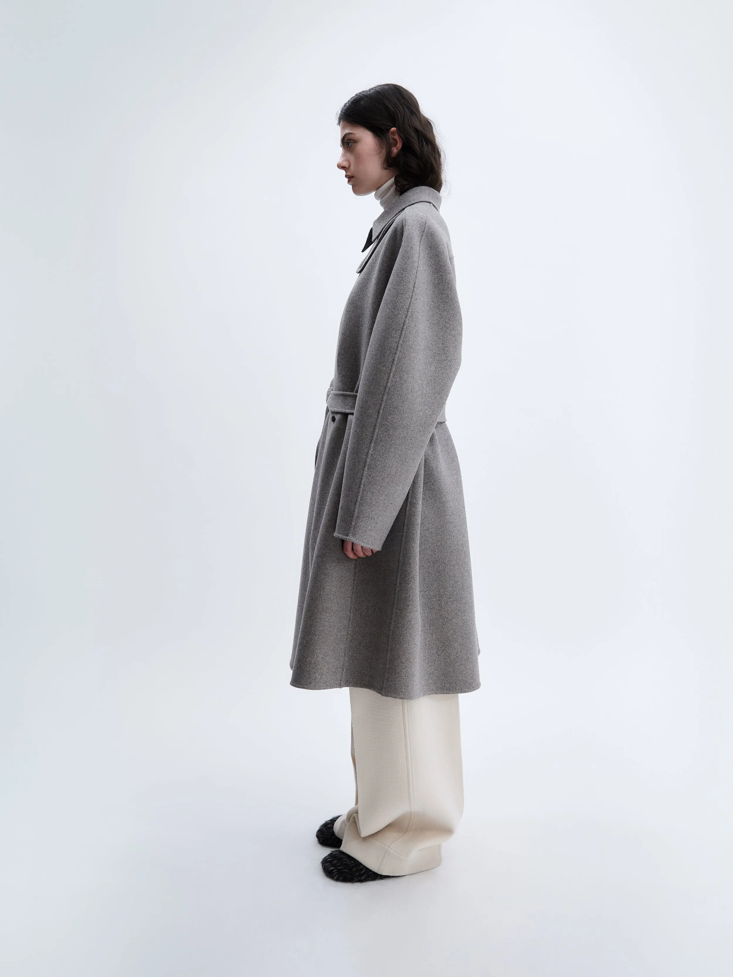 Manteau ceinturé en laine double face sold by Carven product image thumbnail 3