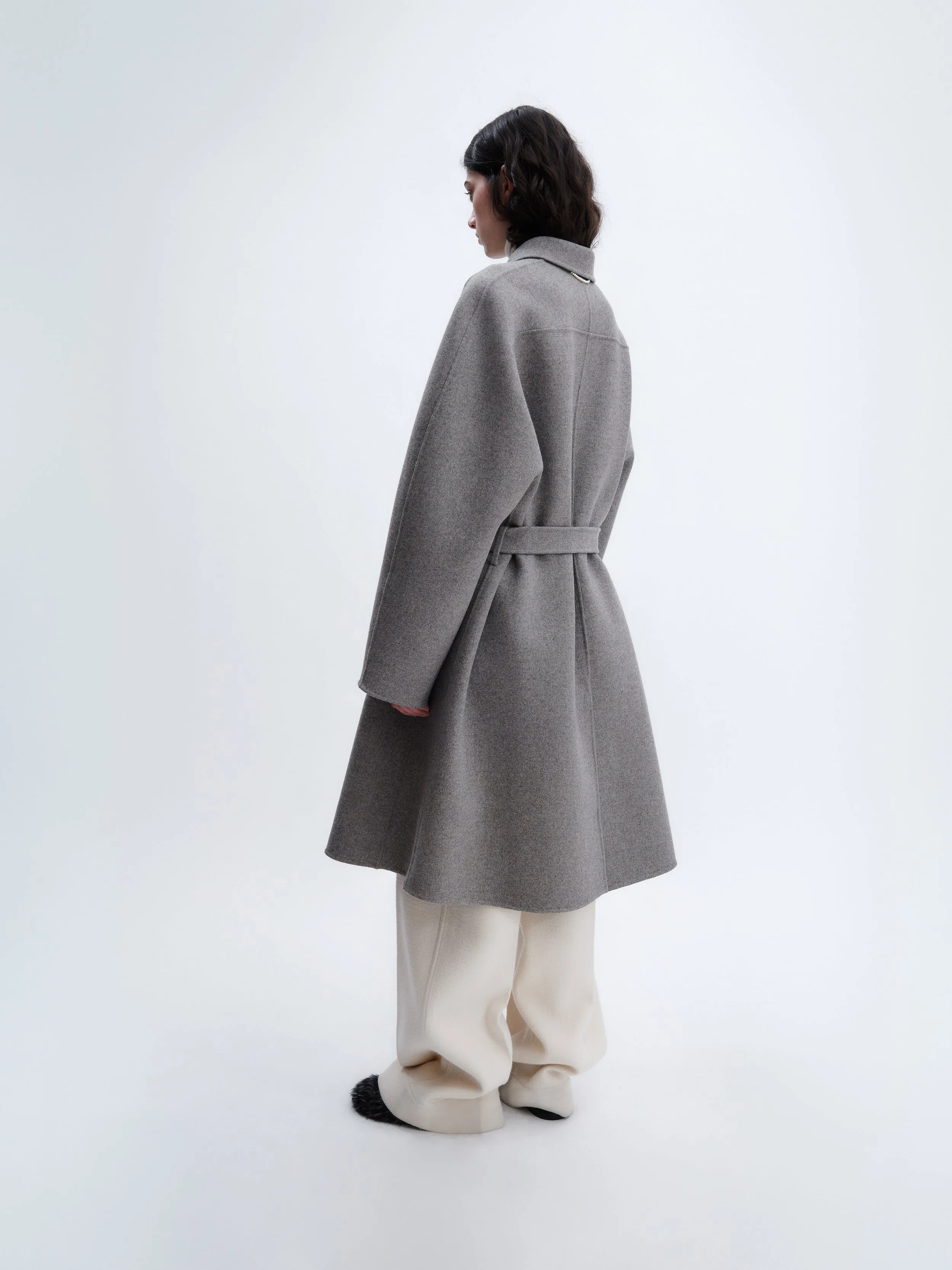 Manteau ceinturé en laine double face sold by Carven product image thumbnail 4