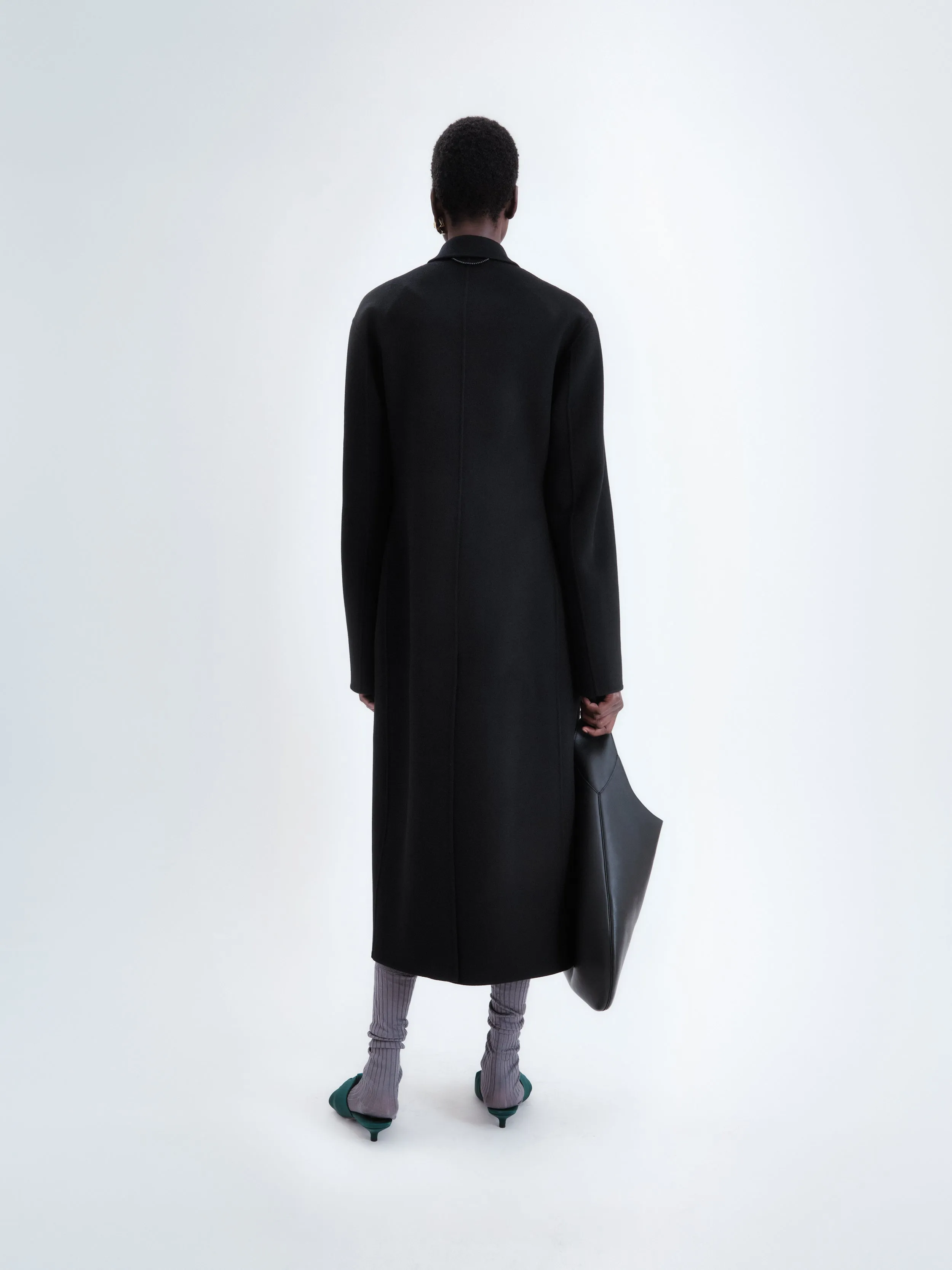 Manteau simple boutonnage en laine double face sold by Carven product image thumbnail 4