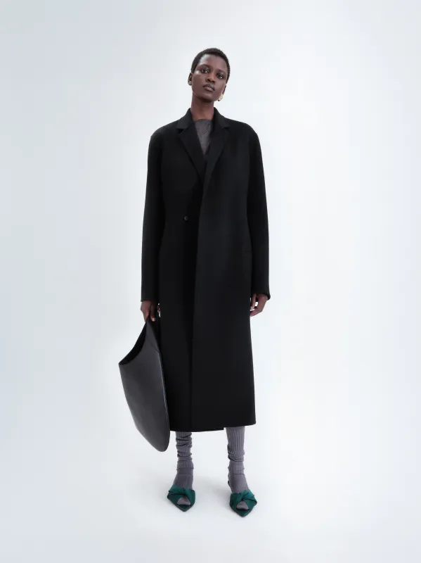 Manteau simple boutonnage en laine double face made by Carven