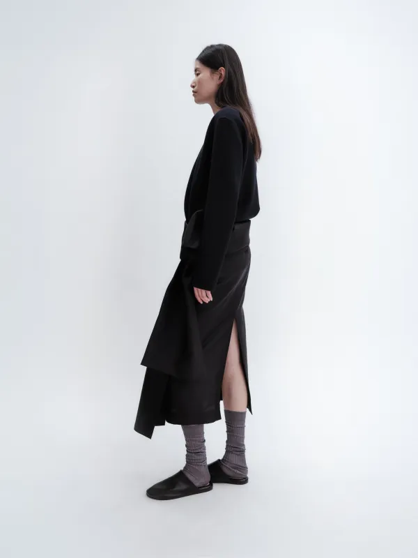 Top manches longues en laine légère double face made by Carven