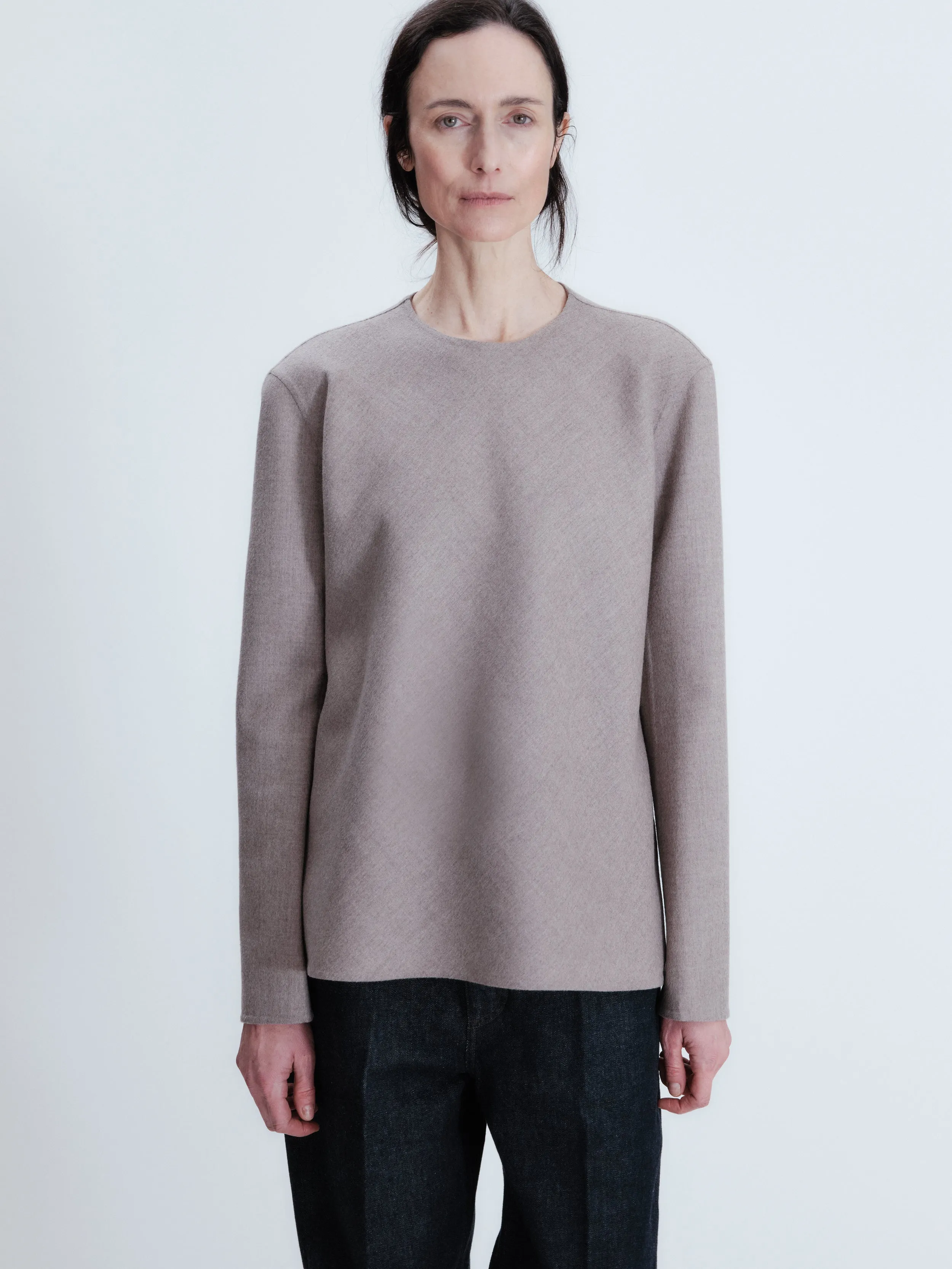 Top manches longues en laine légère double face sold by Carven product image thumbnail 2