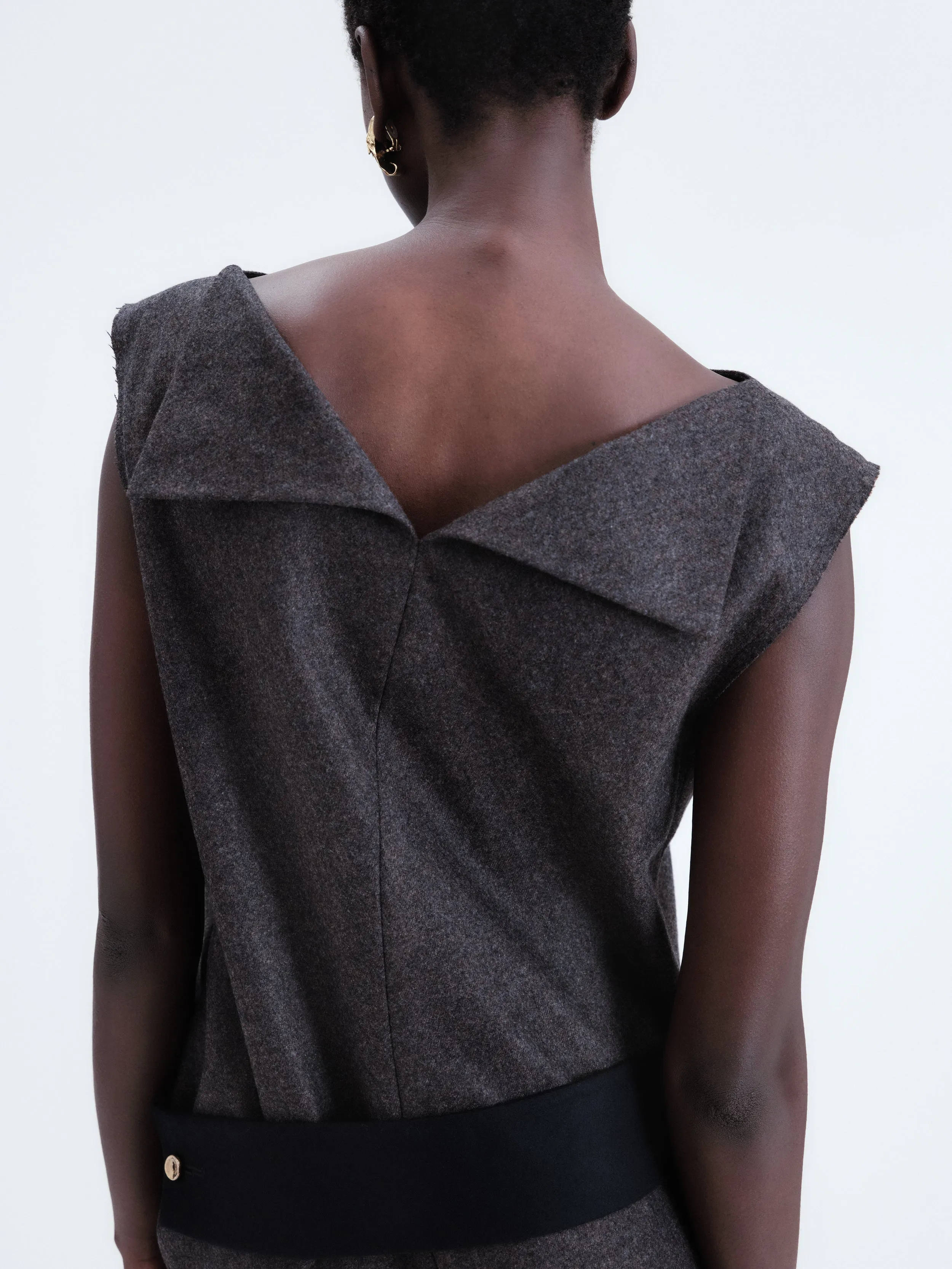 Robe à martingale en flanelle sold by Carven product image thumbnail 2