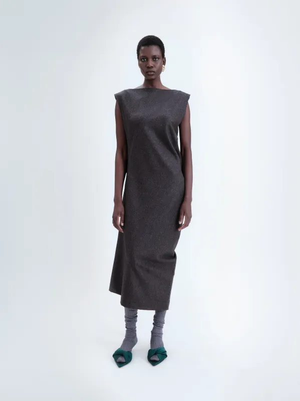 Robe à martingale en flanelle sold by Carven