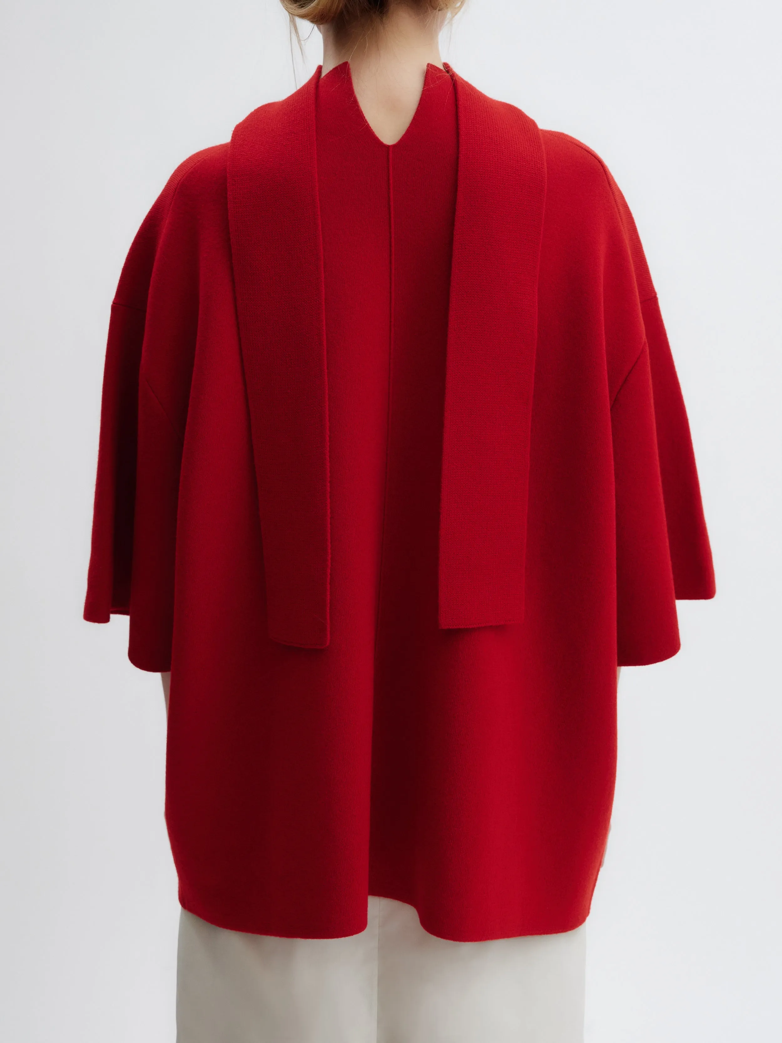 Top col écharpe en maille cachemire laine double face sold by Carven product image thumbnail 2