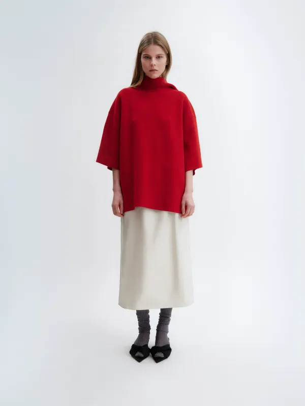 Top col écharpe en maille cachemire laine double face made by Carven