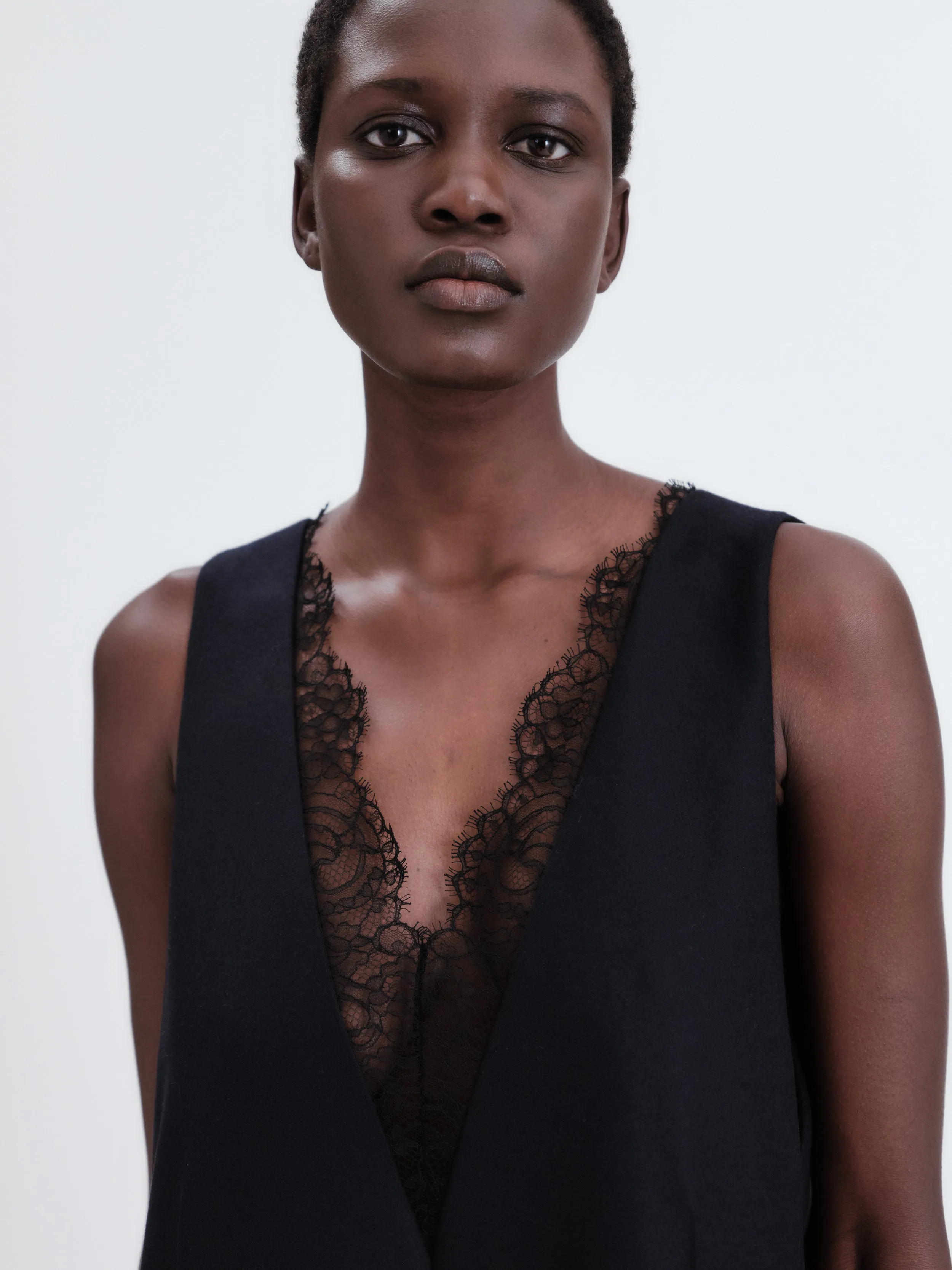 Robe chasuble lingerie en flanelle sold by Carven product image thumbnail 4