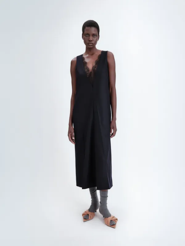 Robe chasuble lingerie en flanelle made by Carven