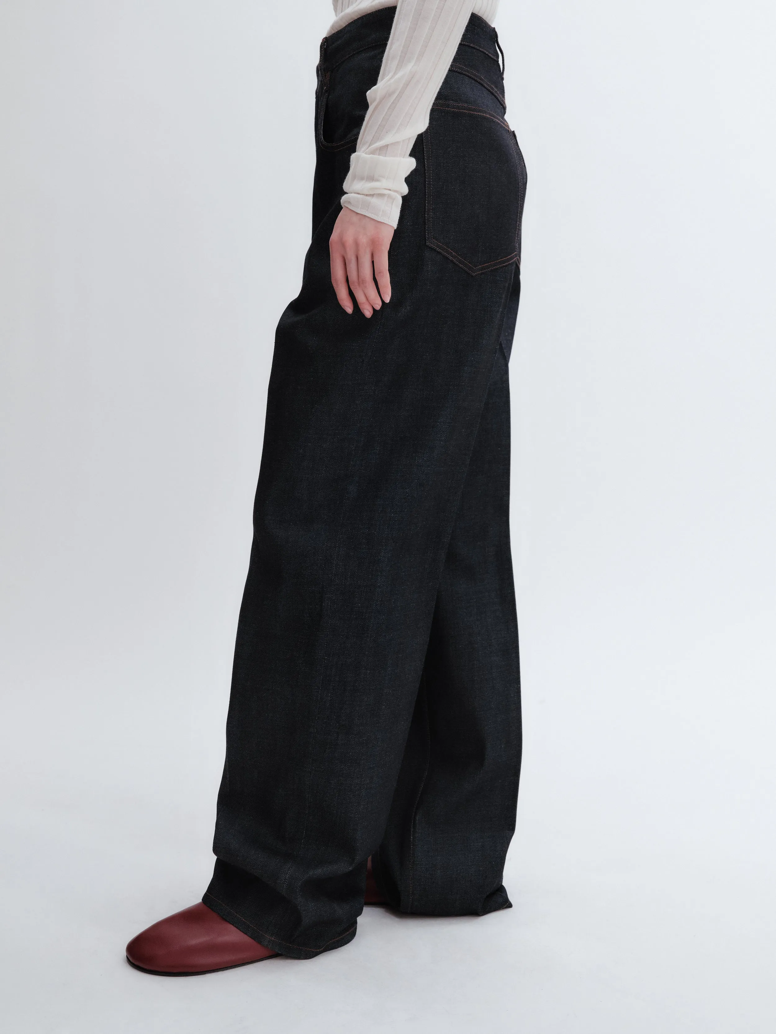 Jean 5 poches en denim selvedge sold by Carven product image thumbnail 3