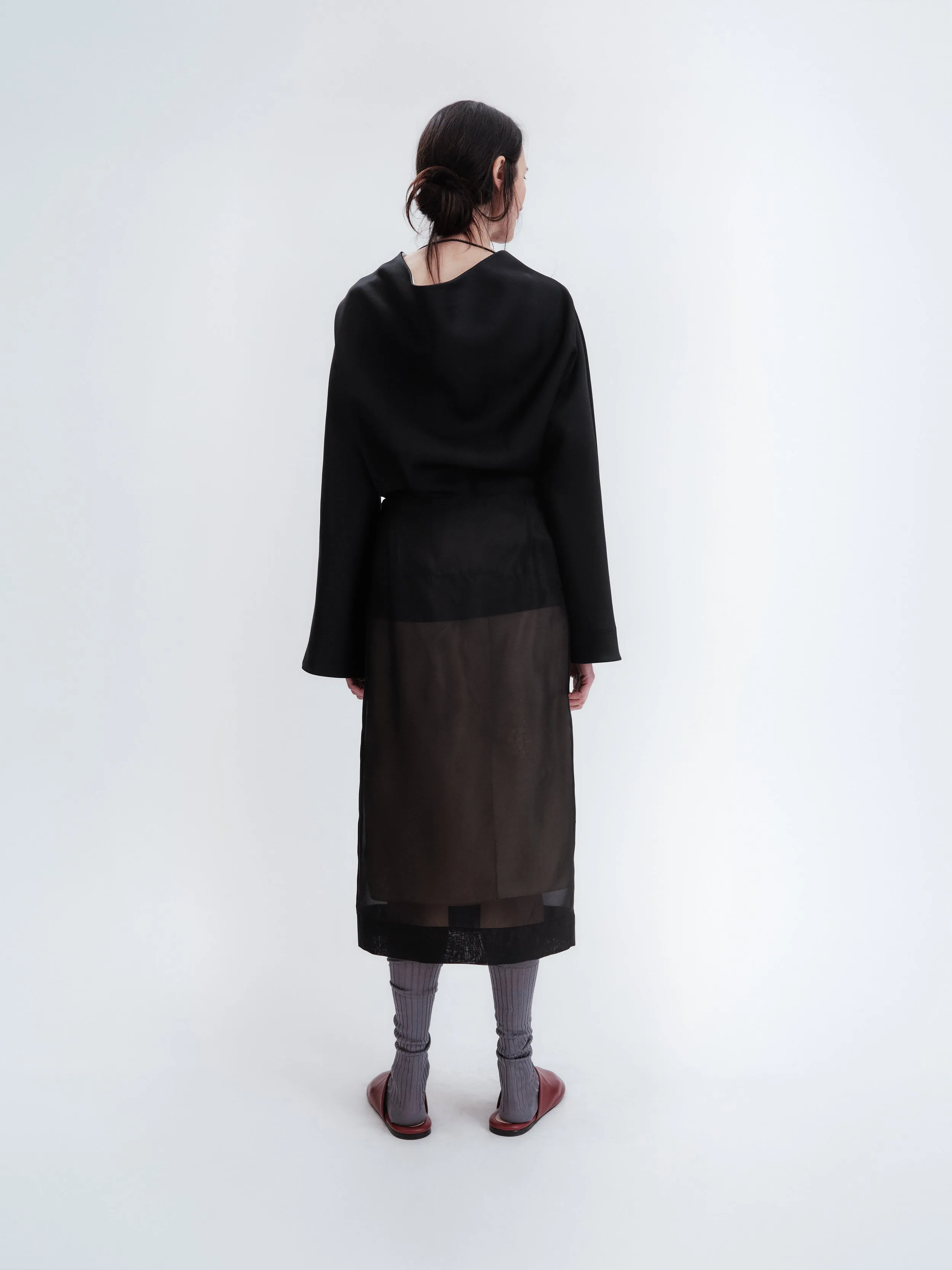 Top dos drapé en satin double sold by Carven product image thumbnail 5