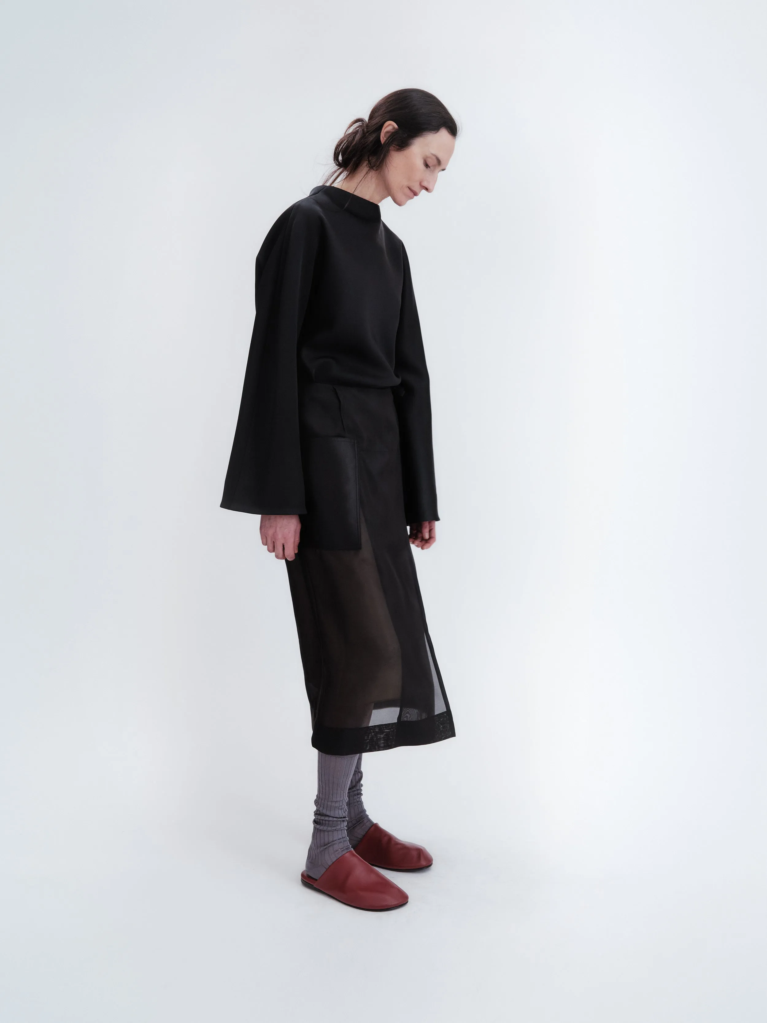 Top dos drapé en satin double sold by Carven product image thumbnail 4