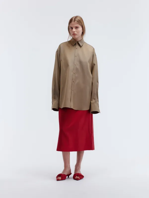 Chemise oversize en soie et laine couture sold by Carven