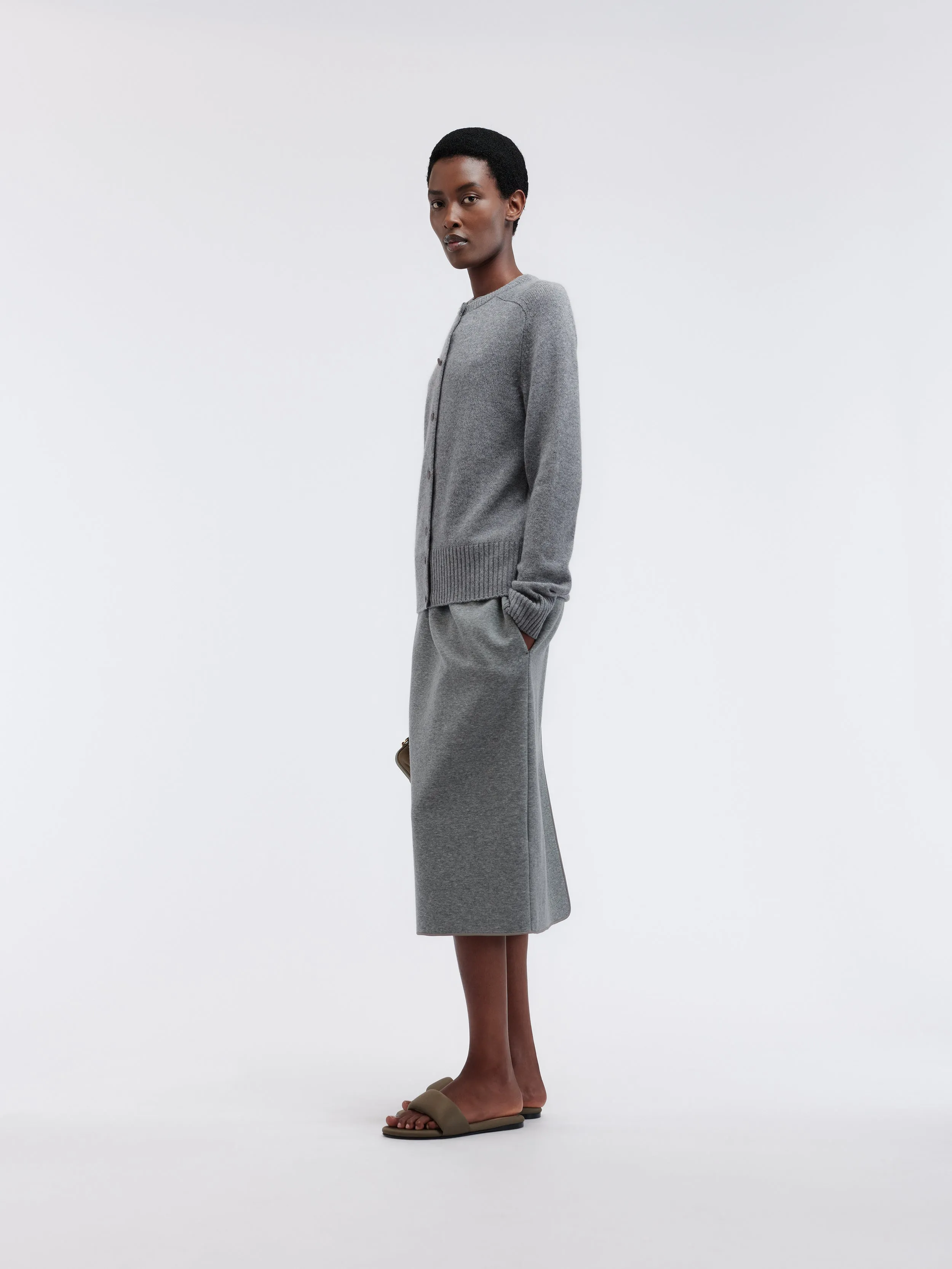 Jupe à enfiler en jersey de cachemire et coton sold by Carven product image thumbnail 3