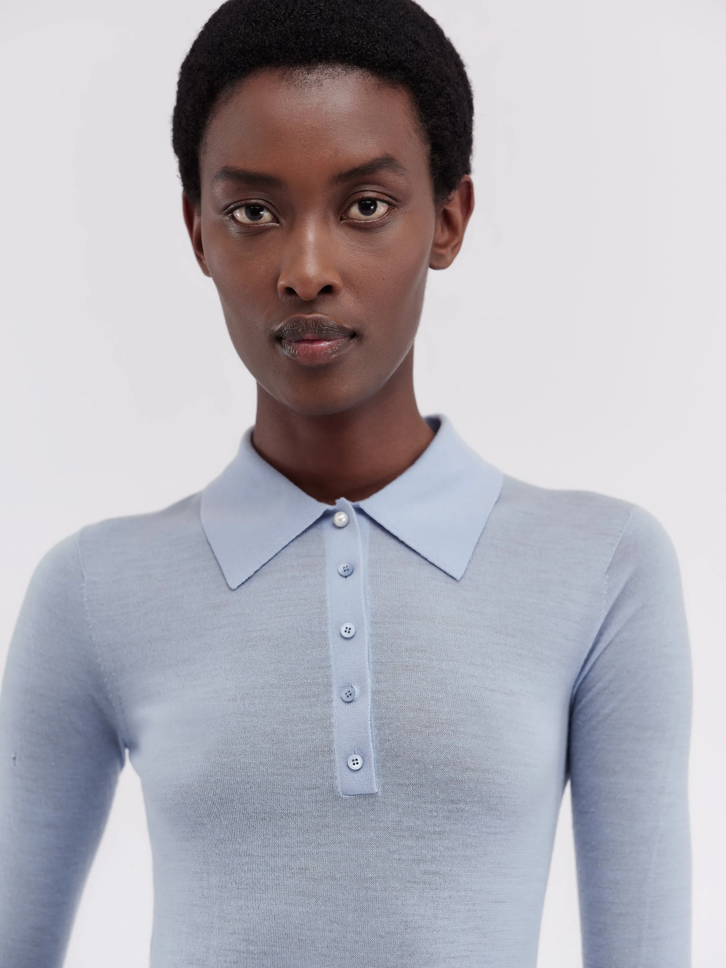 Pull polo en mérinos extra-fin sold by Carven product image thumbnail 2