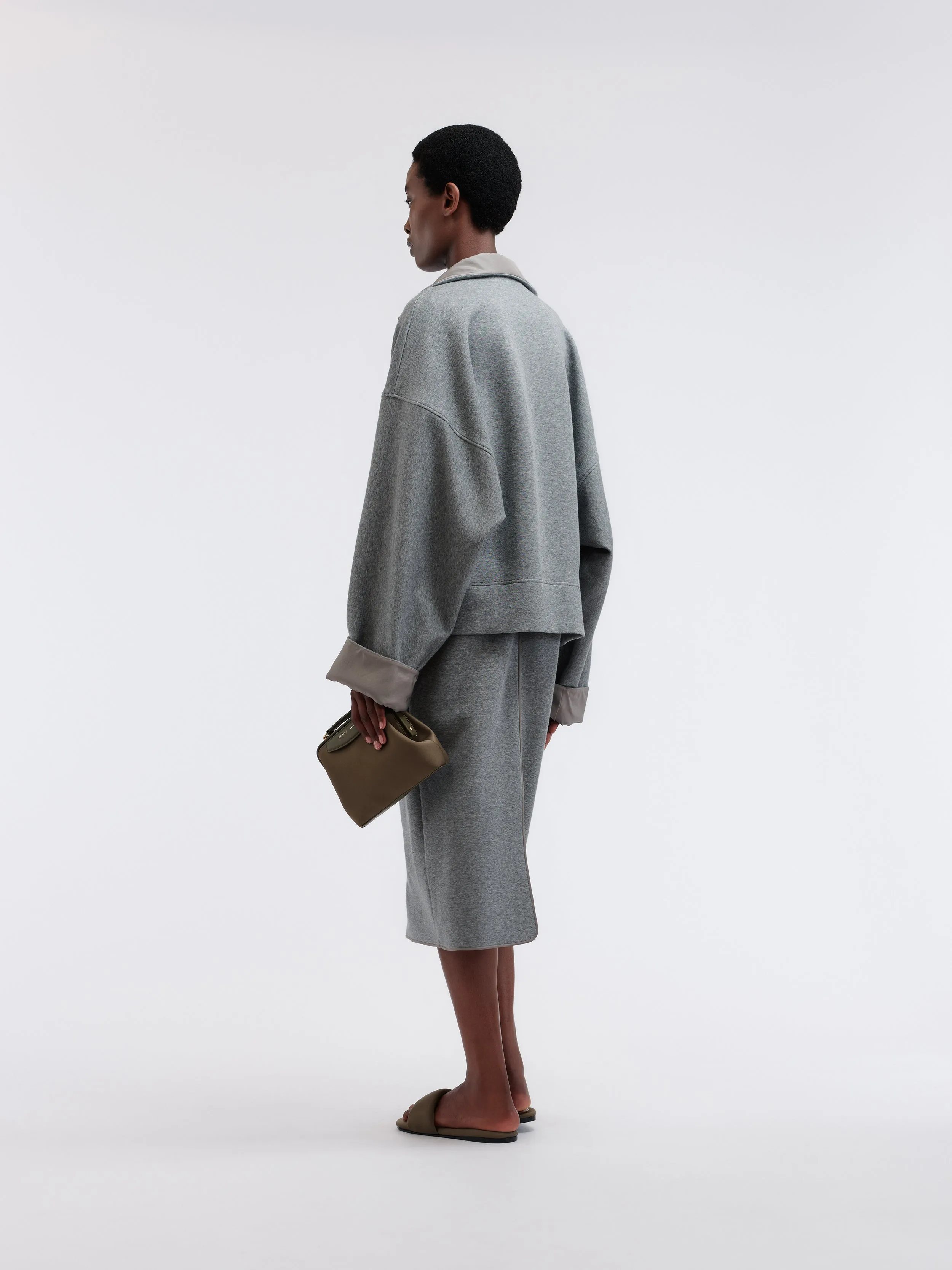 Sweat col zippé en jersey de cachemire et coton sold by Carven product image thumbnail 4