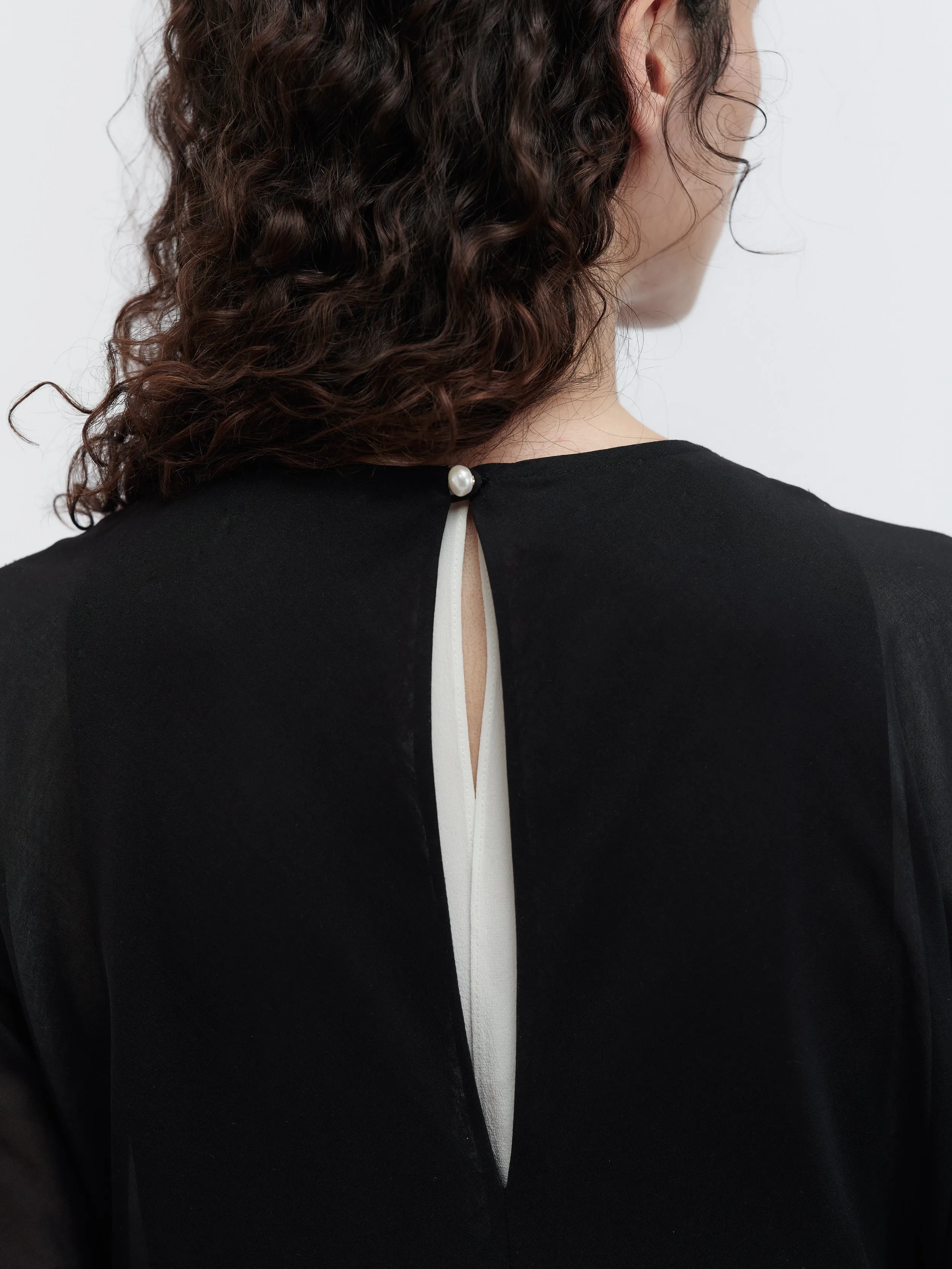 Robe drapée transparente en voile de coton sold by Carven product image thumbnail 2