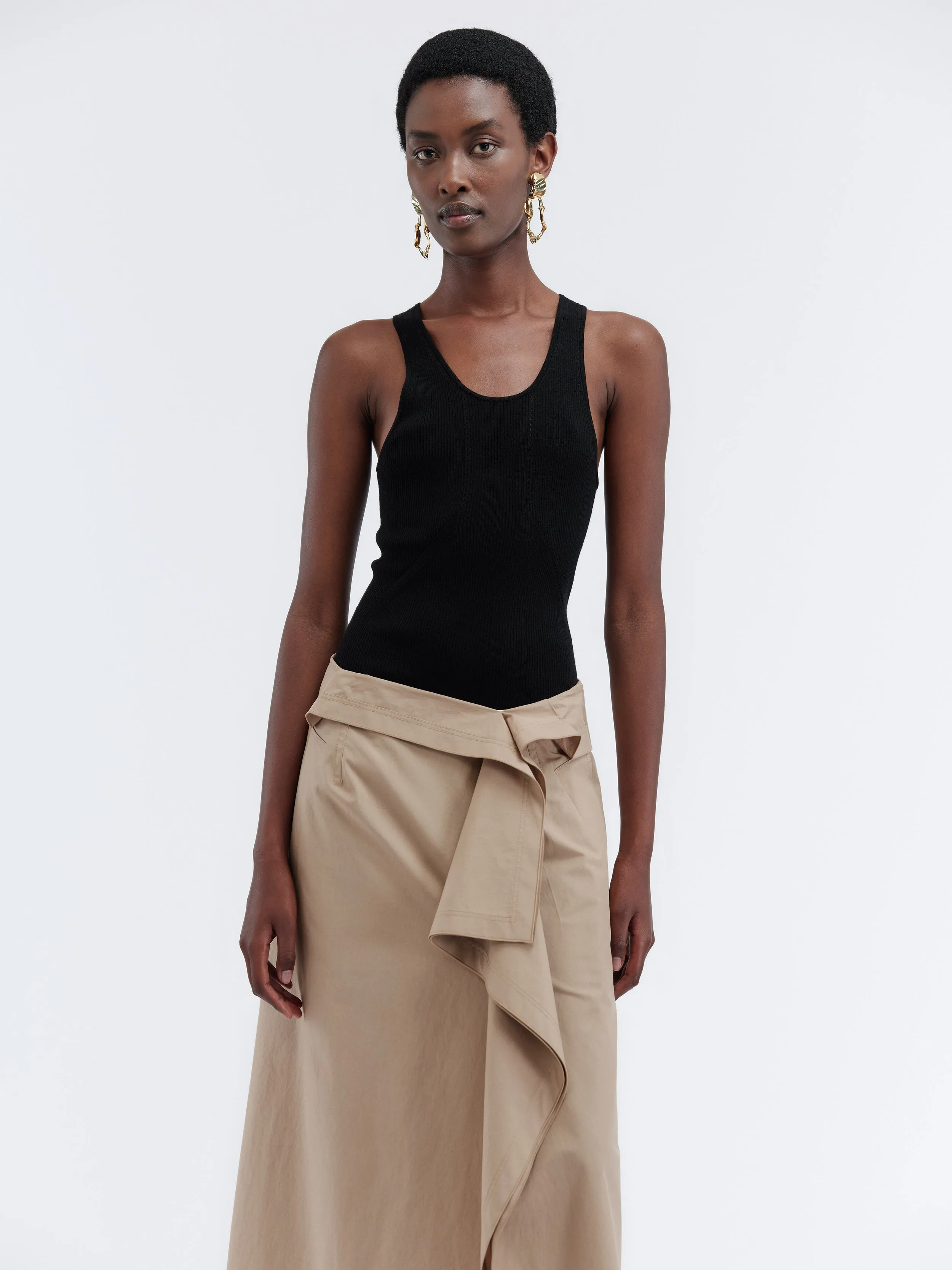 Top débardeur en mérinos côtelé sold by Carven