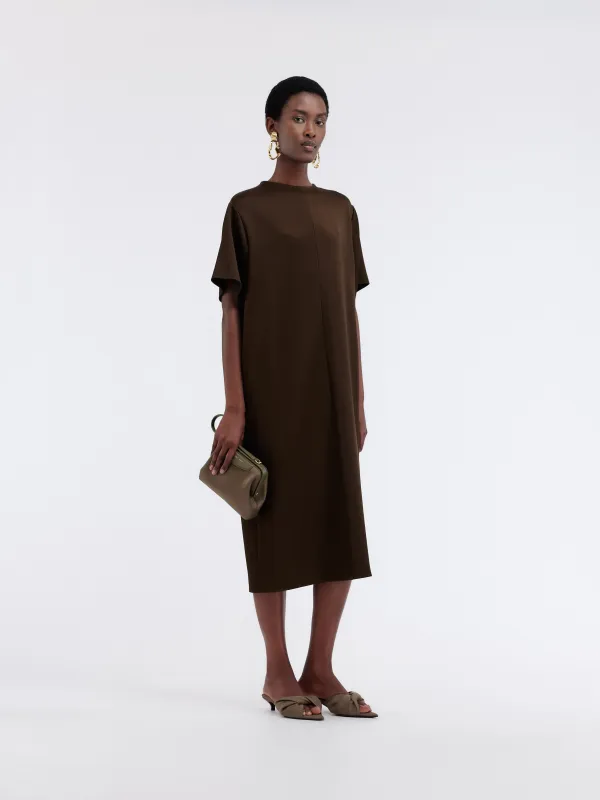 Robe à dos ouvert en satin double made by Carven