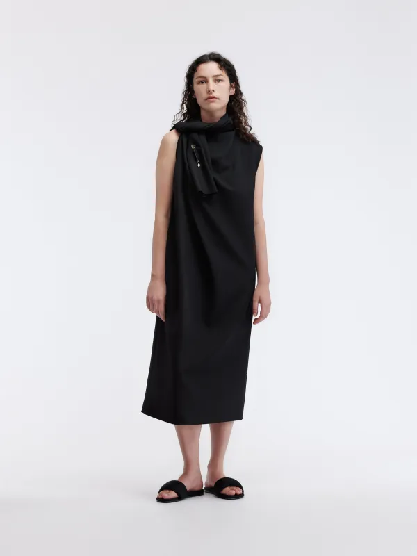 Robe foulard en grain de poudre made by Carven