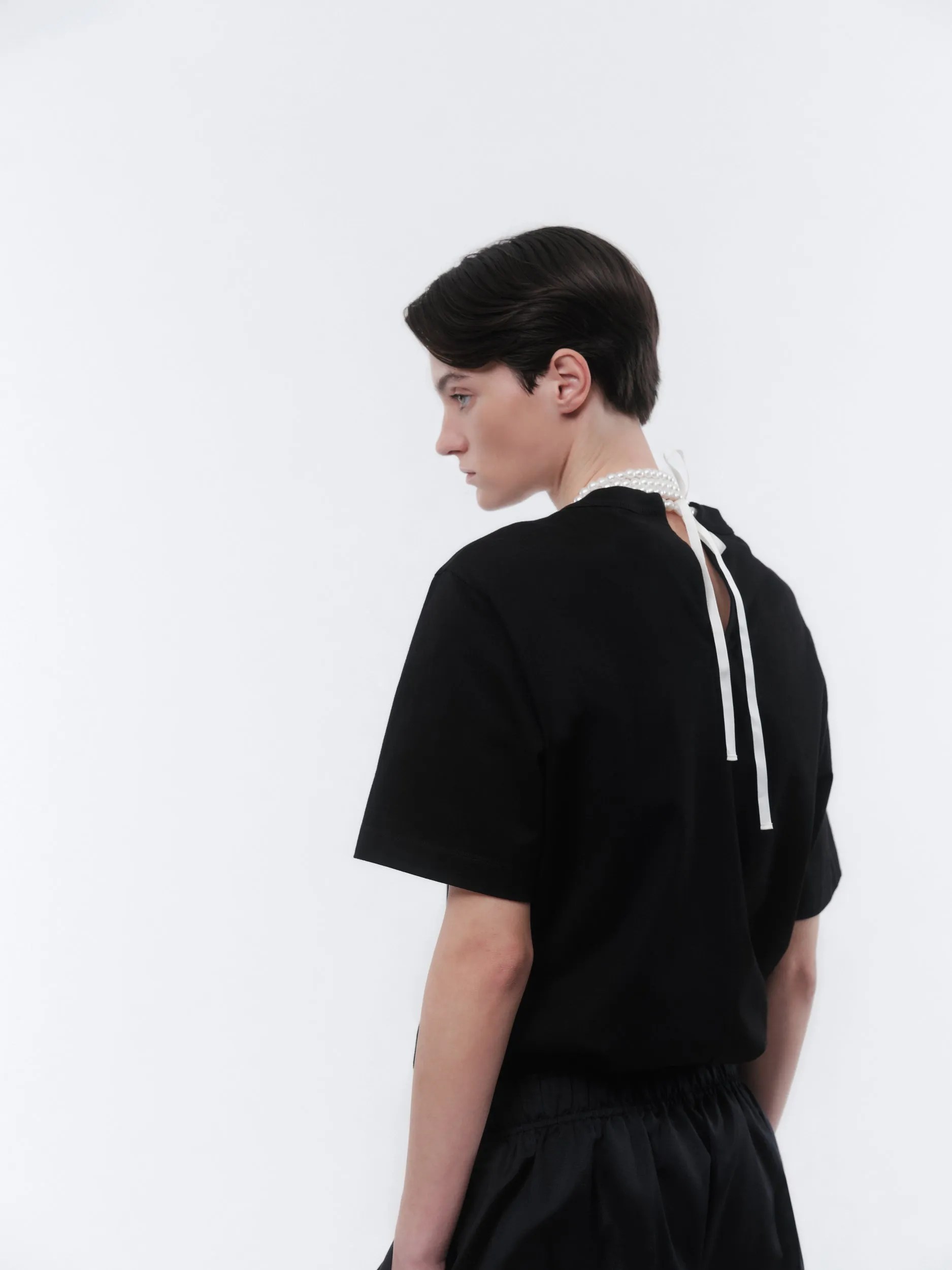 T-shirt collier de perles en jersey classique sold by Carven product image thumbnail 2