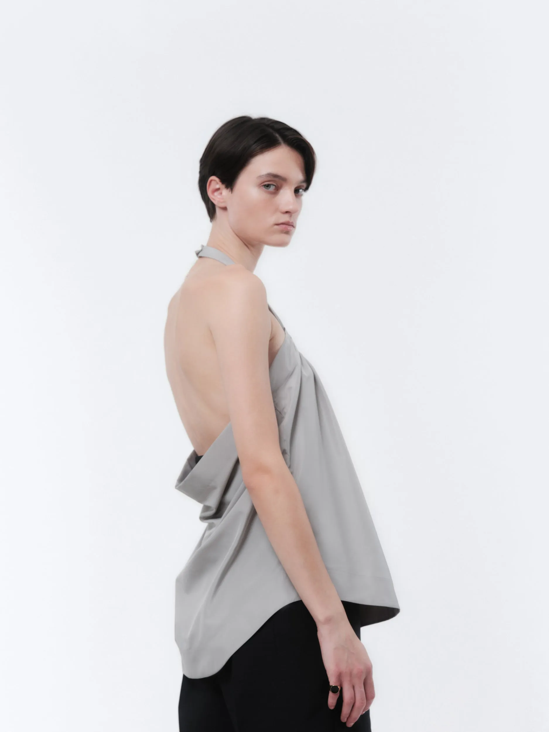 Top dos nu en soie habotai sold by Carven product image thumbnail 4