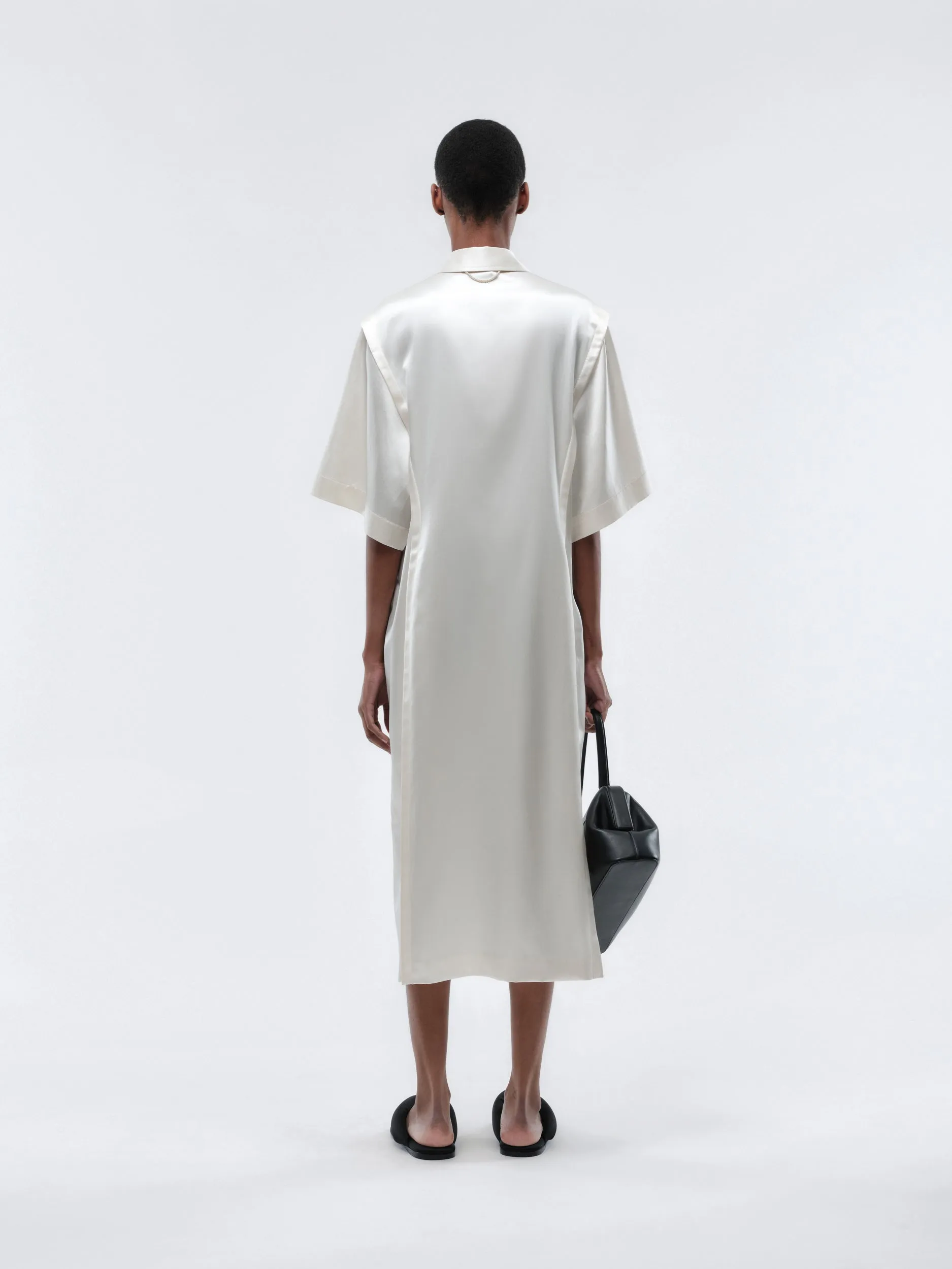 Robe chemise en satin lingerie sold by Carven product image thumbnail 4