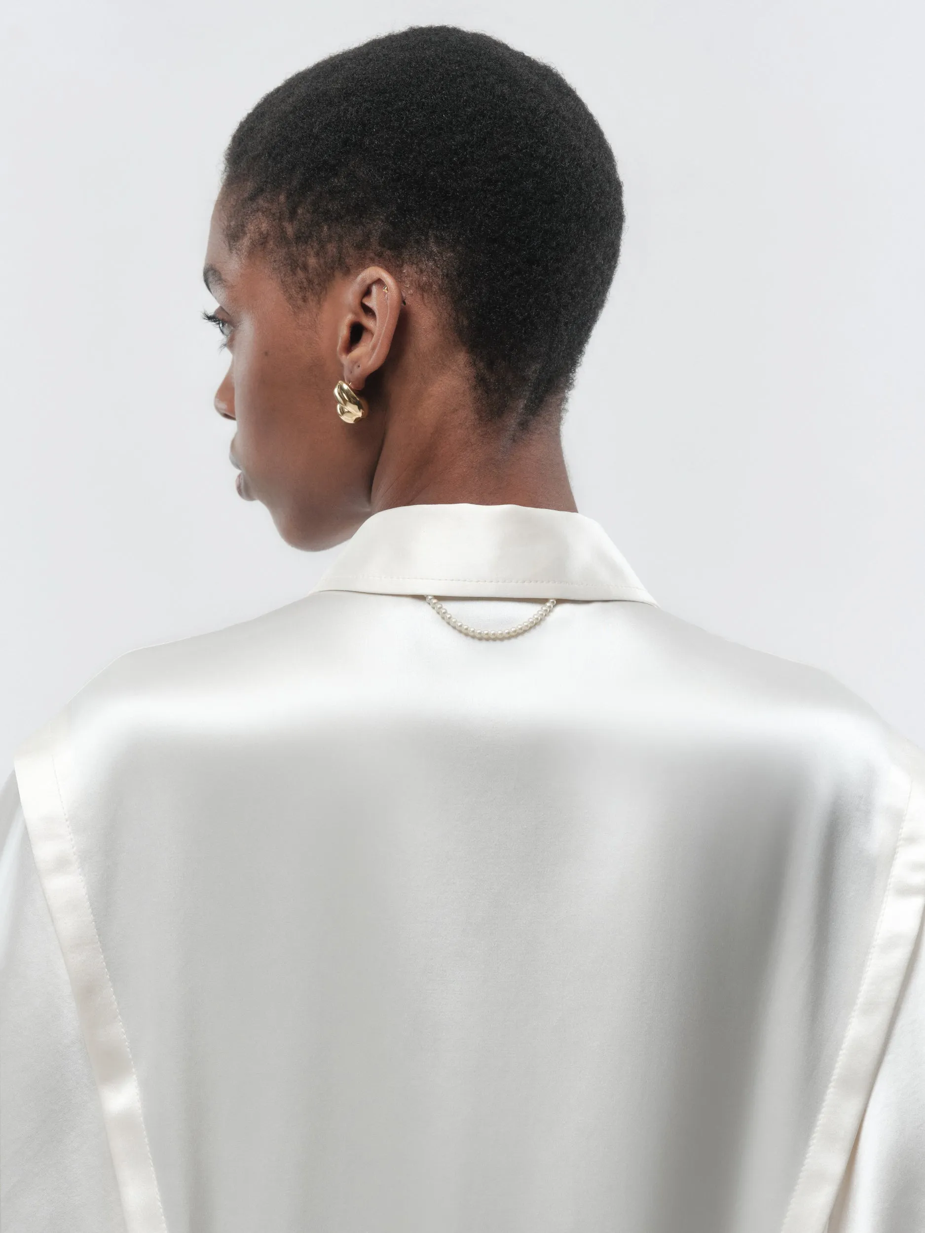 Robe chemise en satin lingerie sold by Carven product image thumbnail 2