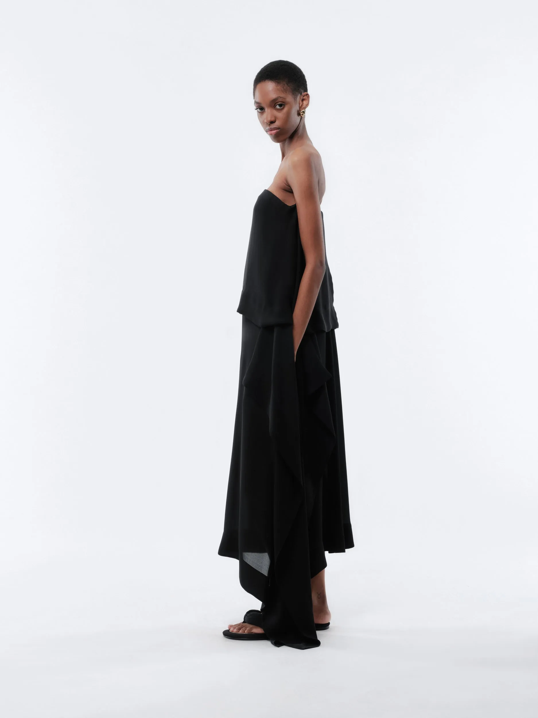 Robe bustier en sergé georgette sold by Carven product image thumbnail 2