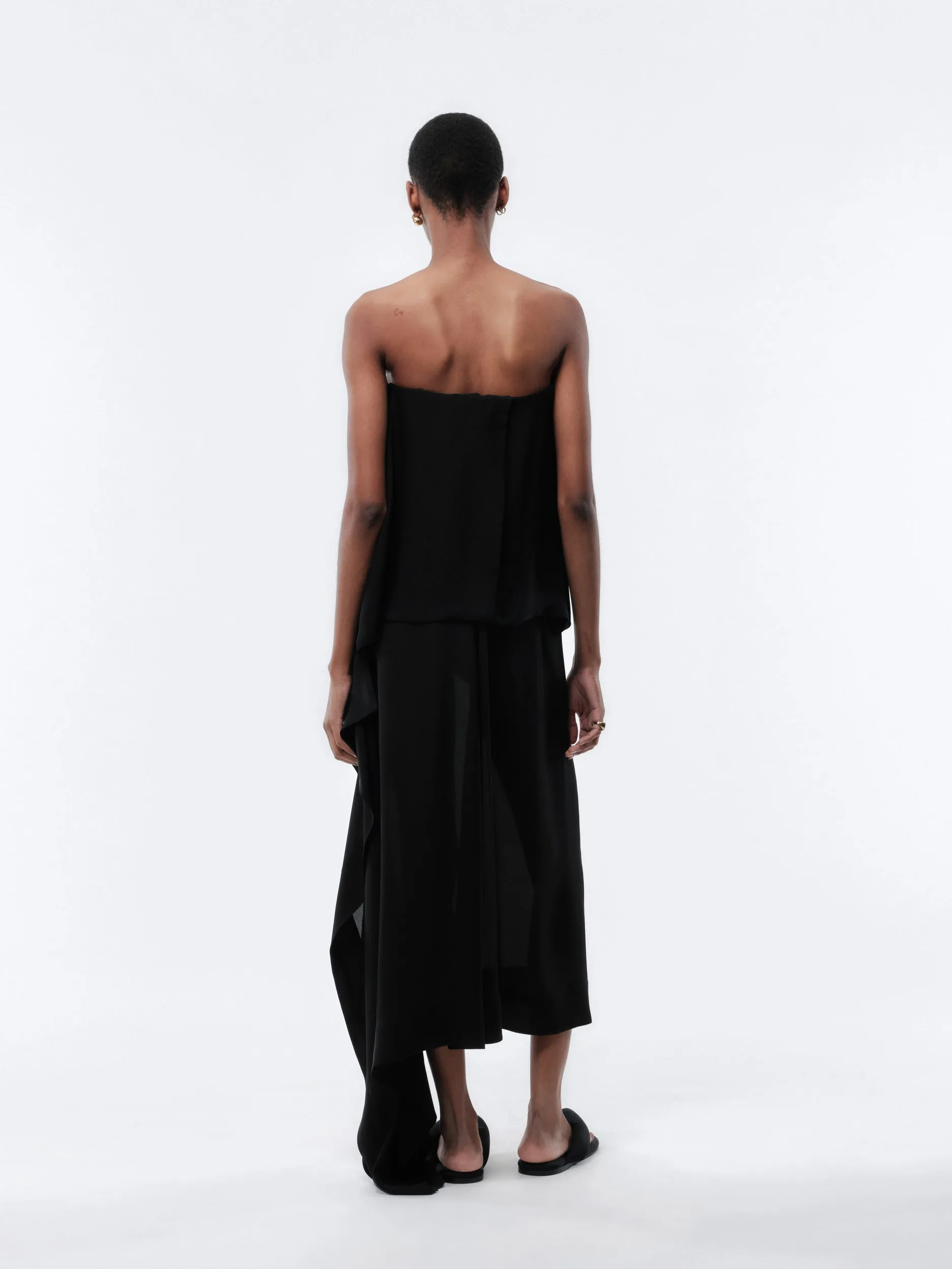 Robe bustier en sergé georgette sold by Carven product image thumbnail 3