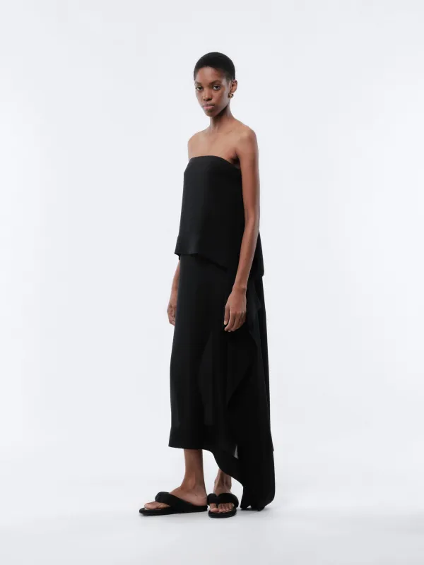 Robe bustier en sergé georgette made by Carven