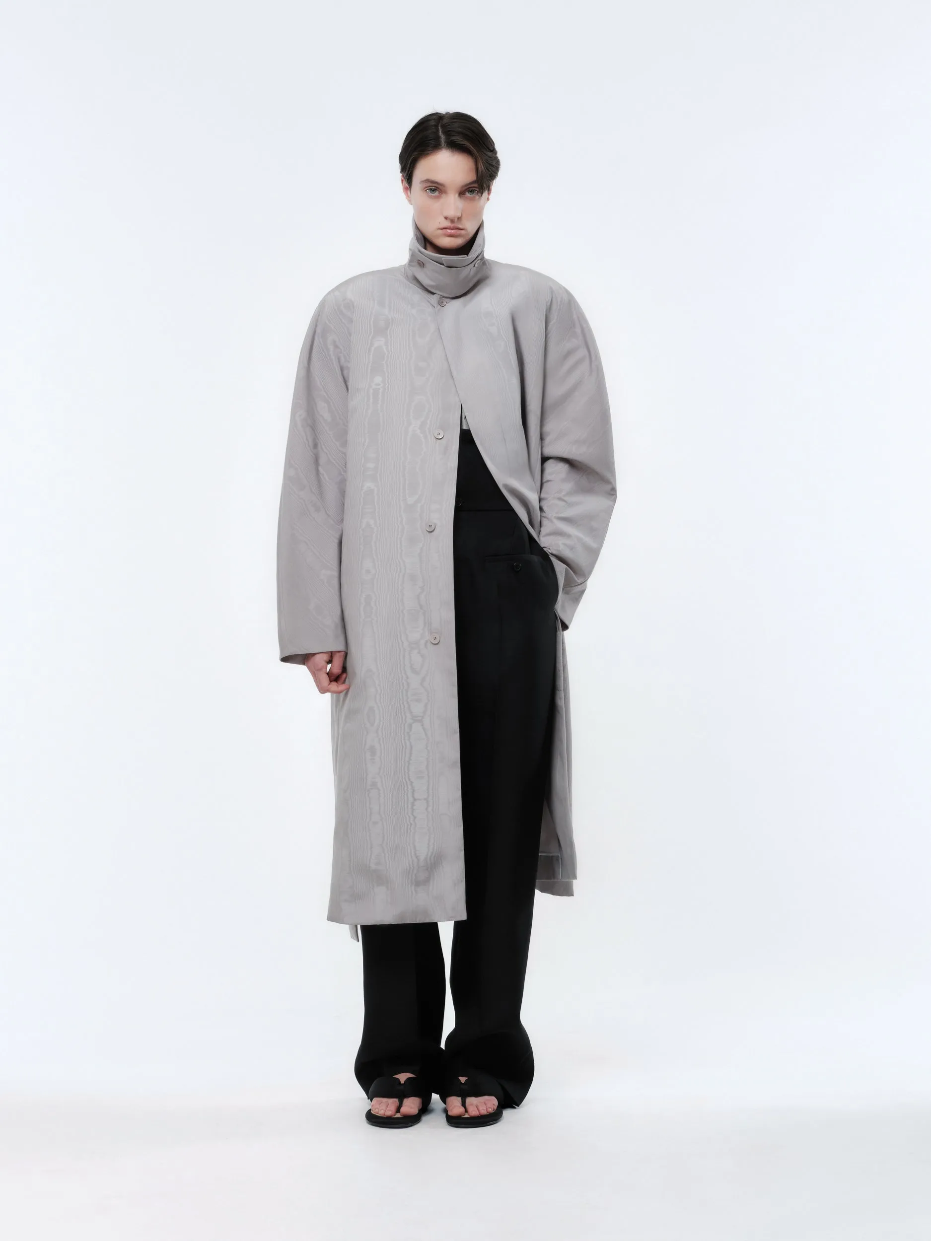 Trench coat en moiré technique sold by Carven