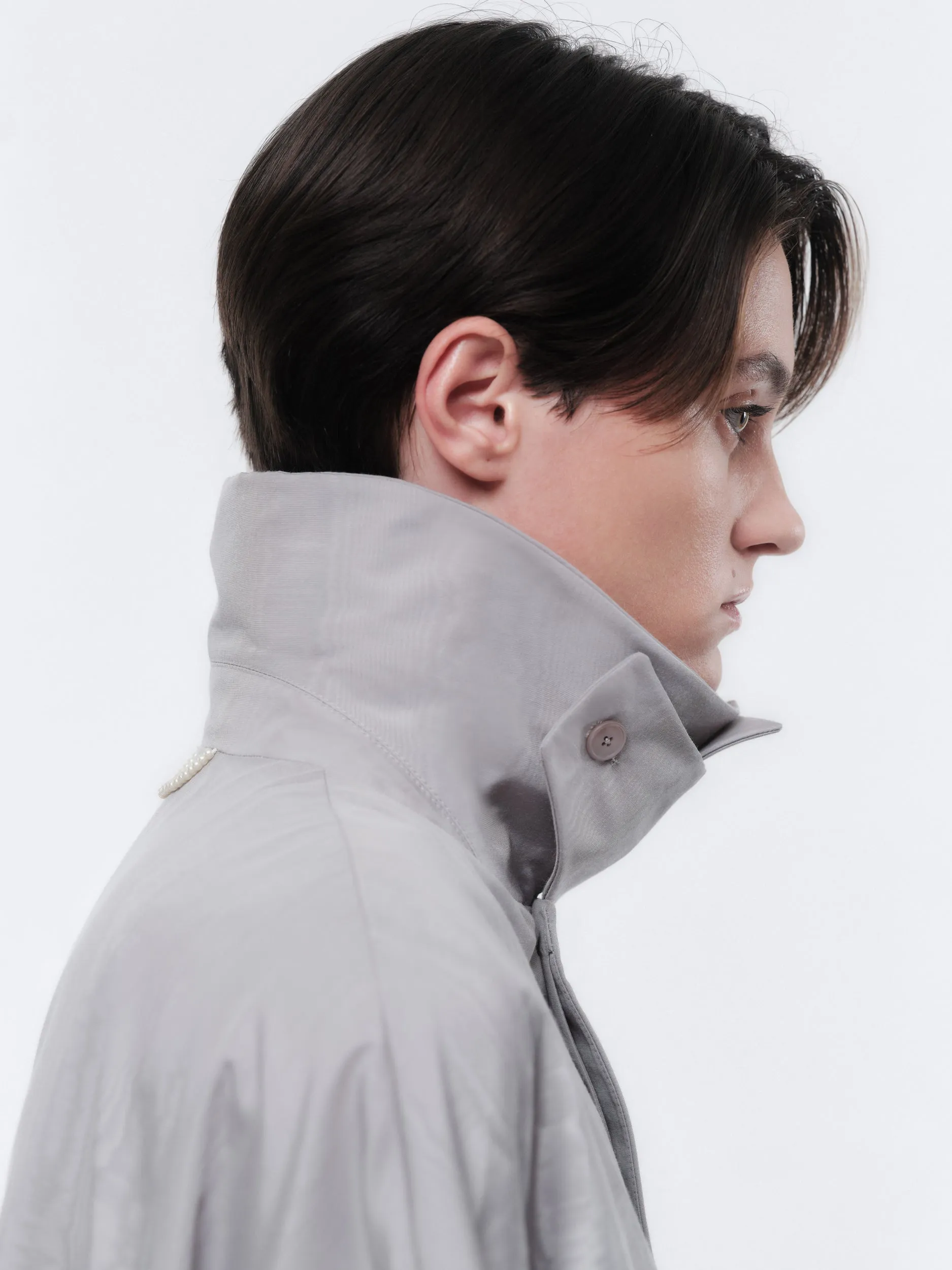 Trench coat en moiré technique sold by Carven product image thumbnail 2