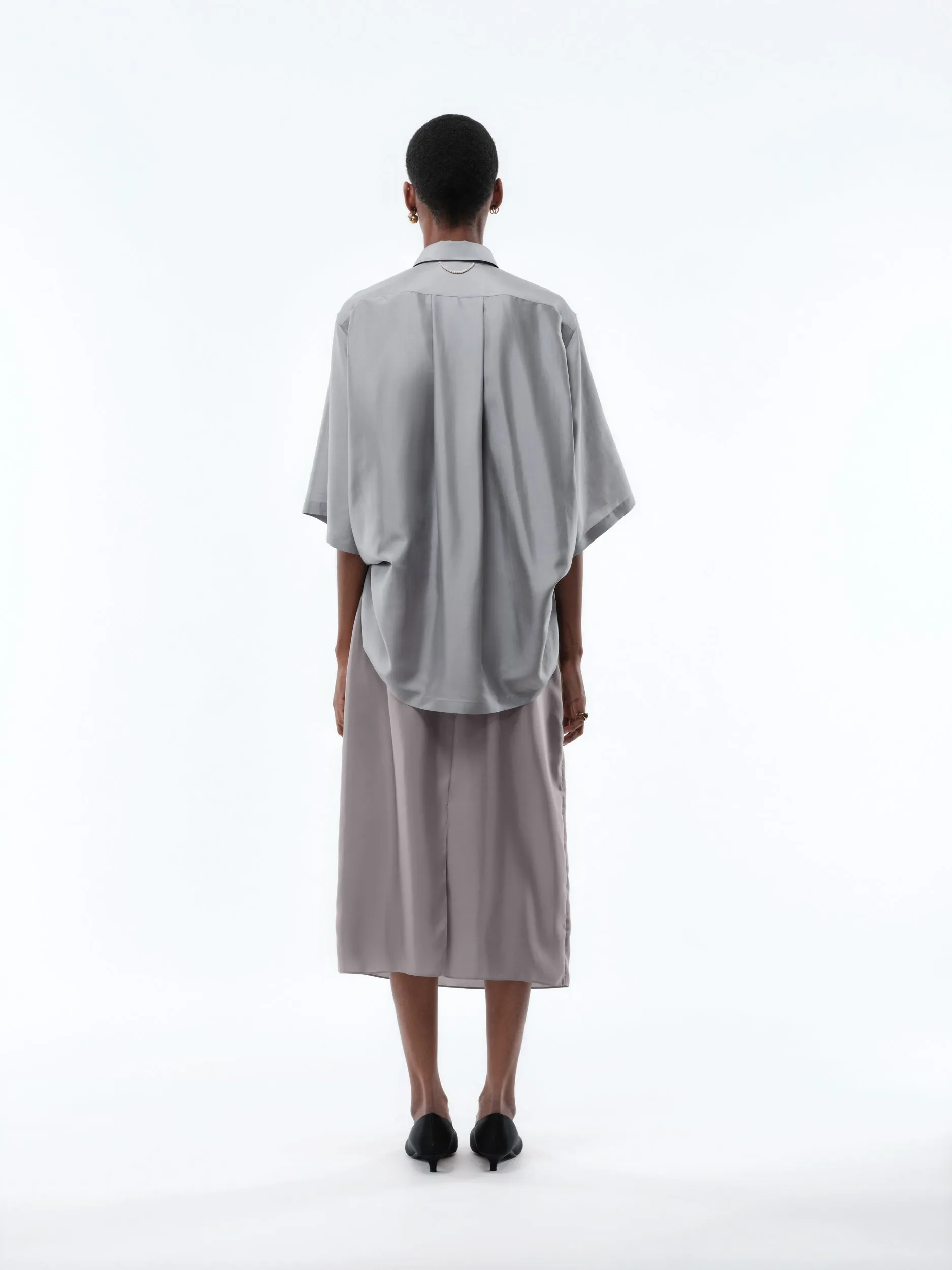 Chemise manches courtes en drap de soie sold by Carven product image thumbnail 4