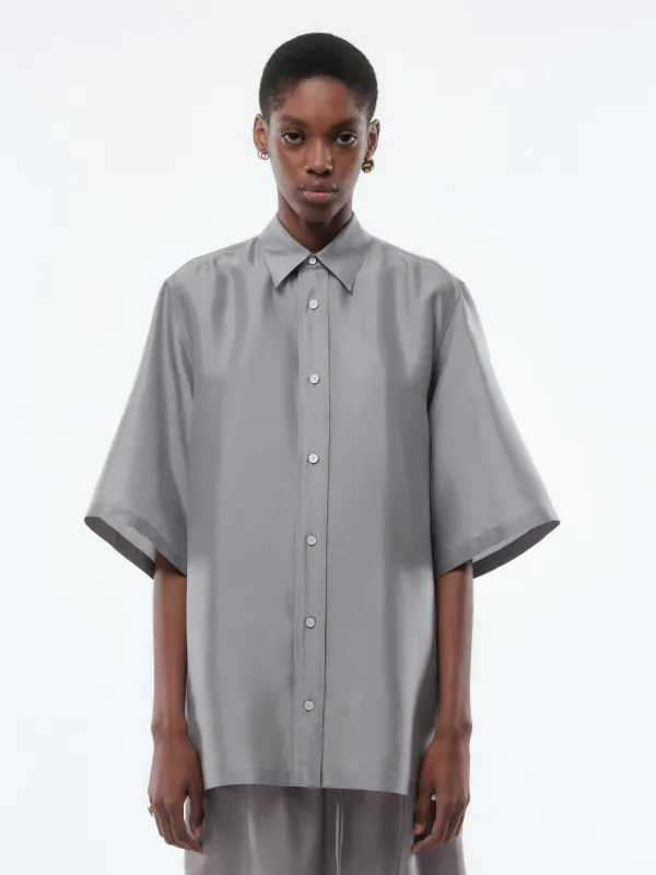 Chemise manches courtes en drap de soie made by Carven