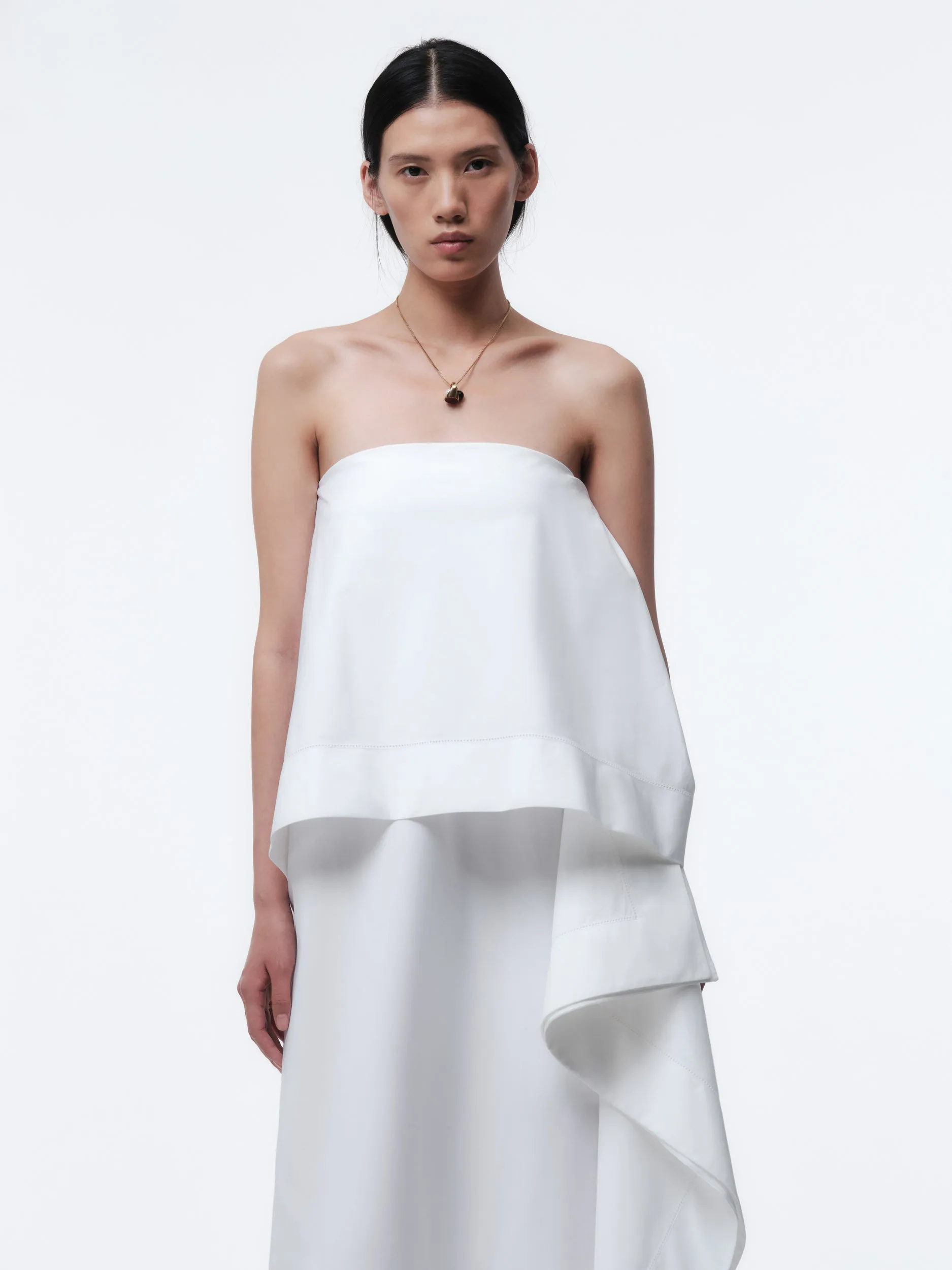 Robe bustier en popeline mate sold by Carven product image thumbnail 4
