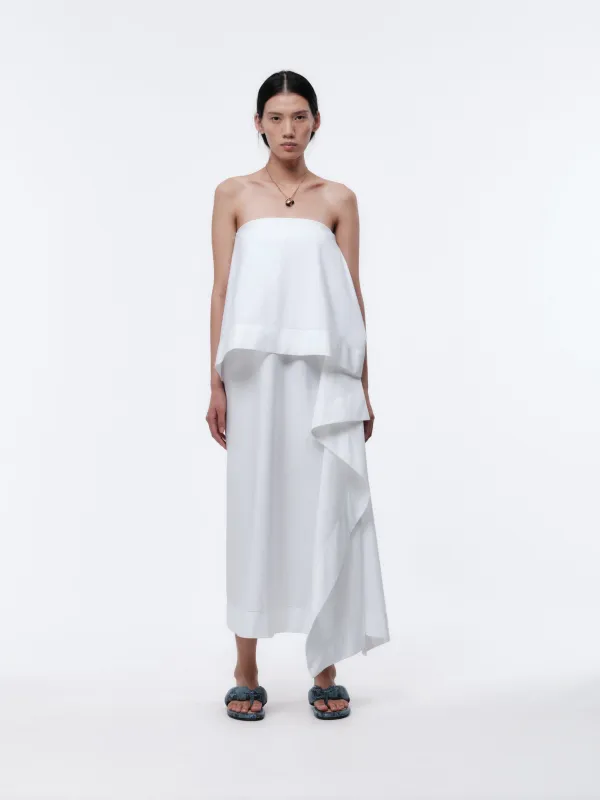 Robe bustier en popeline mate made by Carven