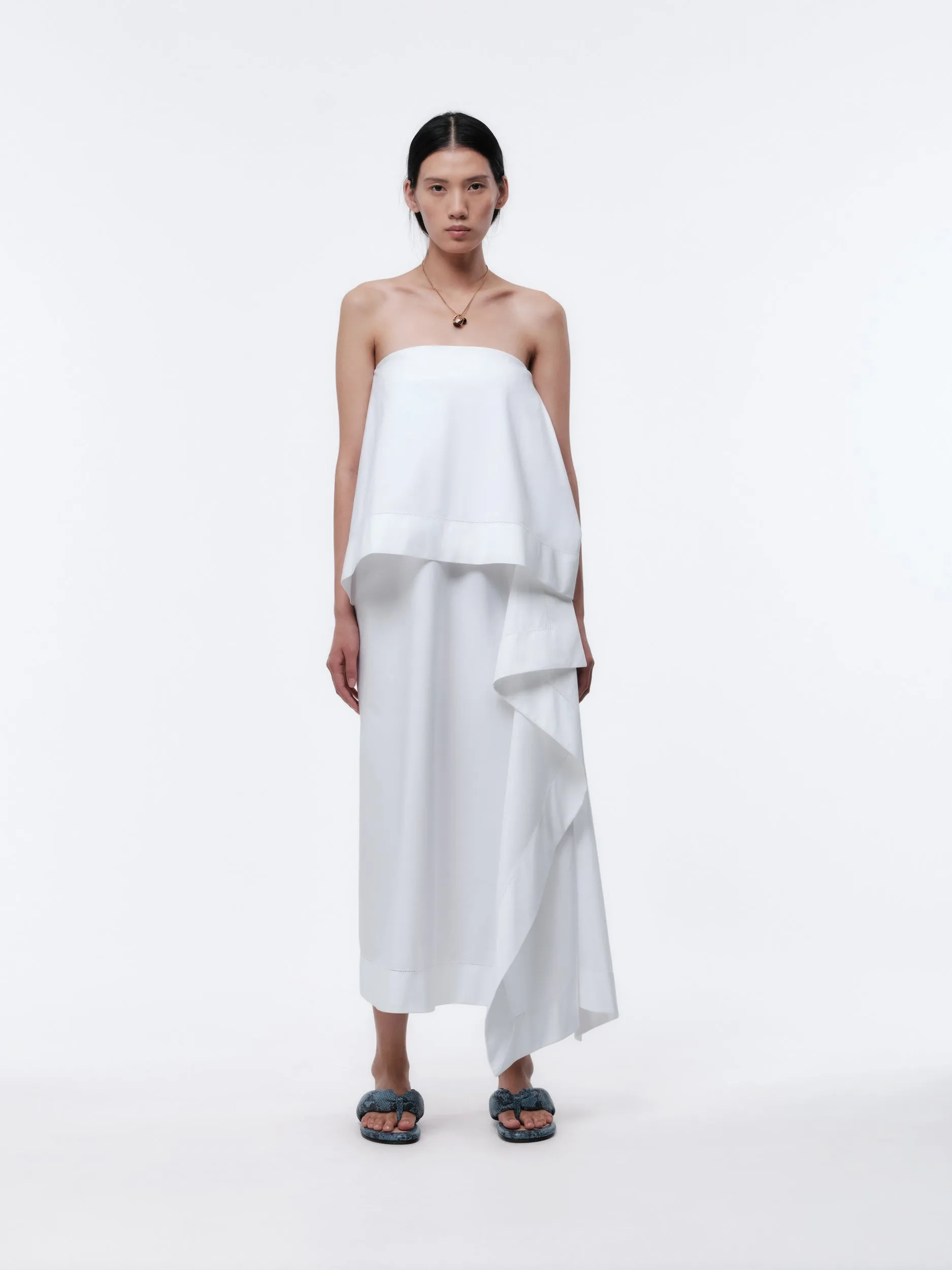 Robe bustier en popeline mate sold by Carven