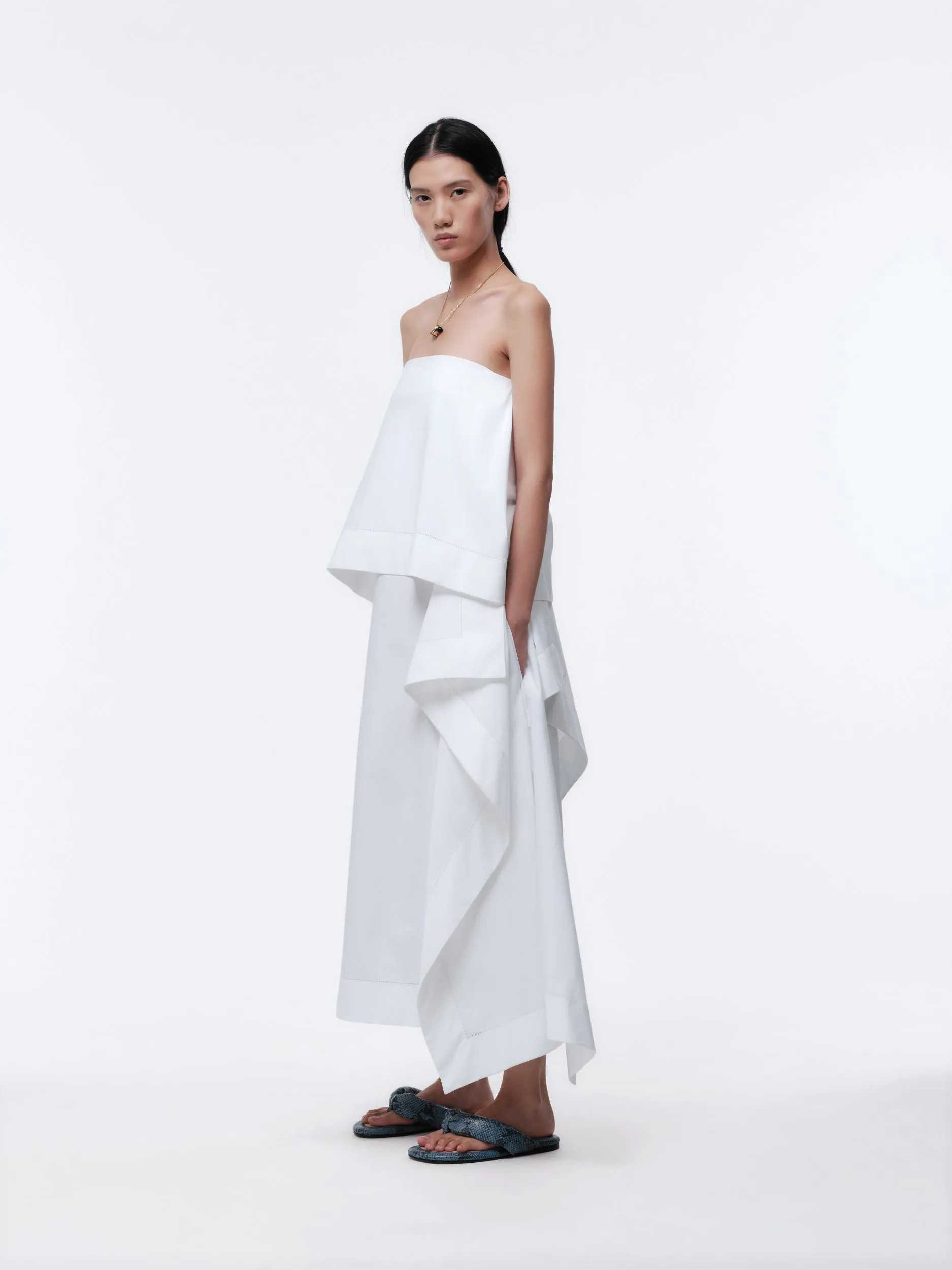 Robe bustier en popeline mate sold by Carven product image thumbnail 3