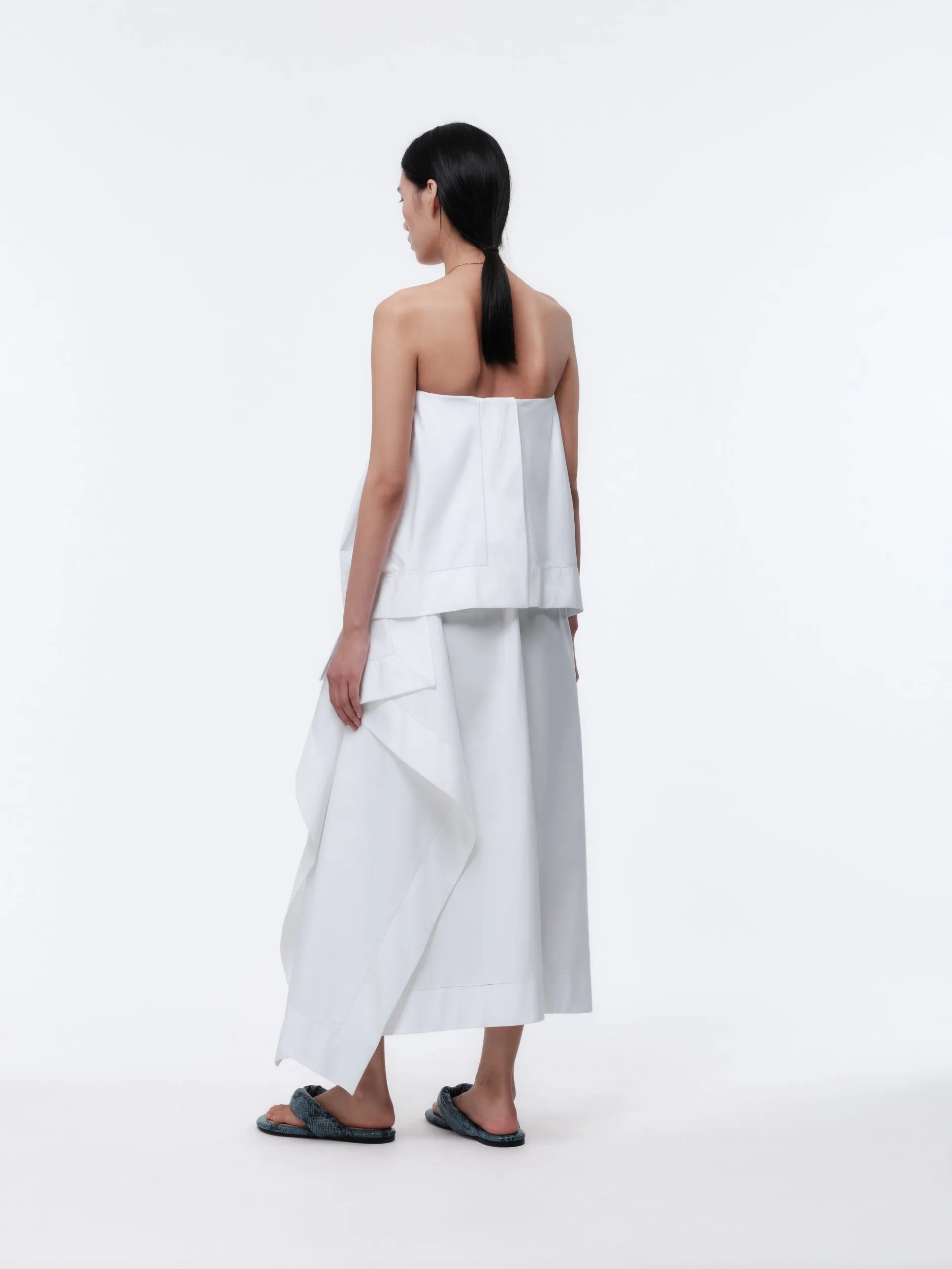 Robe bustier en popeline mate sold by Carven product image thumbnail 2