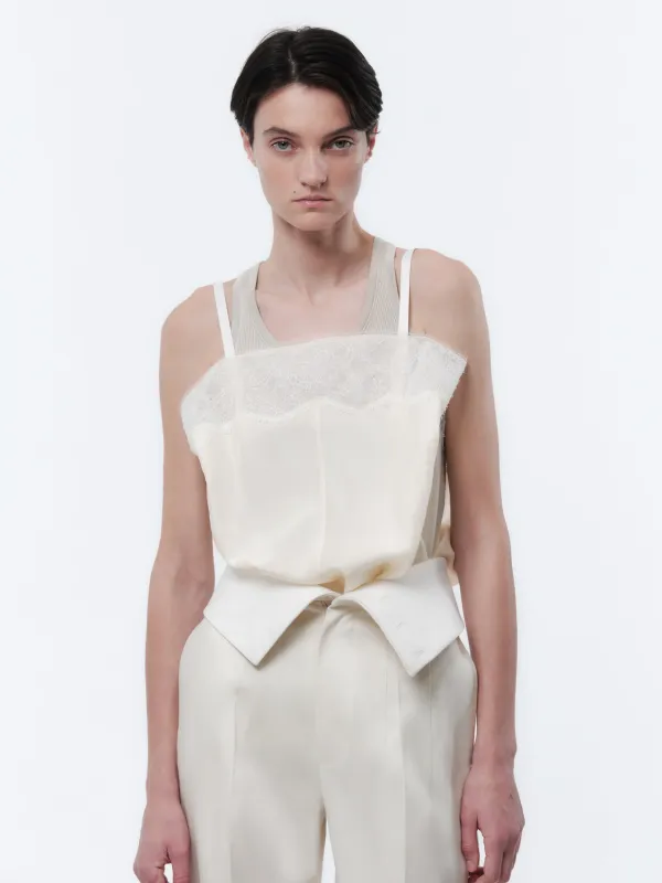 Top lingerie en soie habotai made by Carven