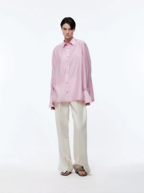 Chemise longue en drap de soie made by Carven