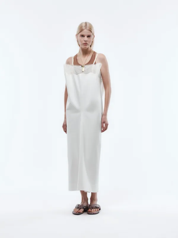 Robe en dentelle en coton militaire made by Carven