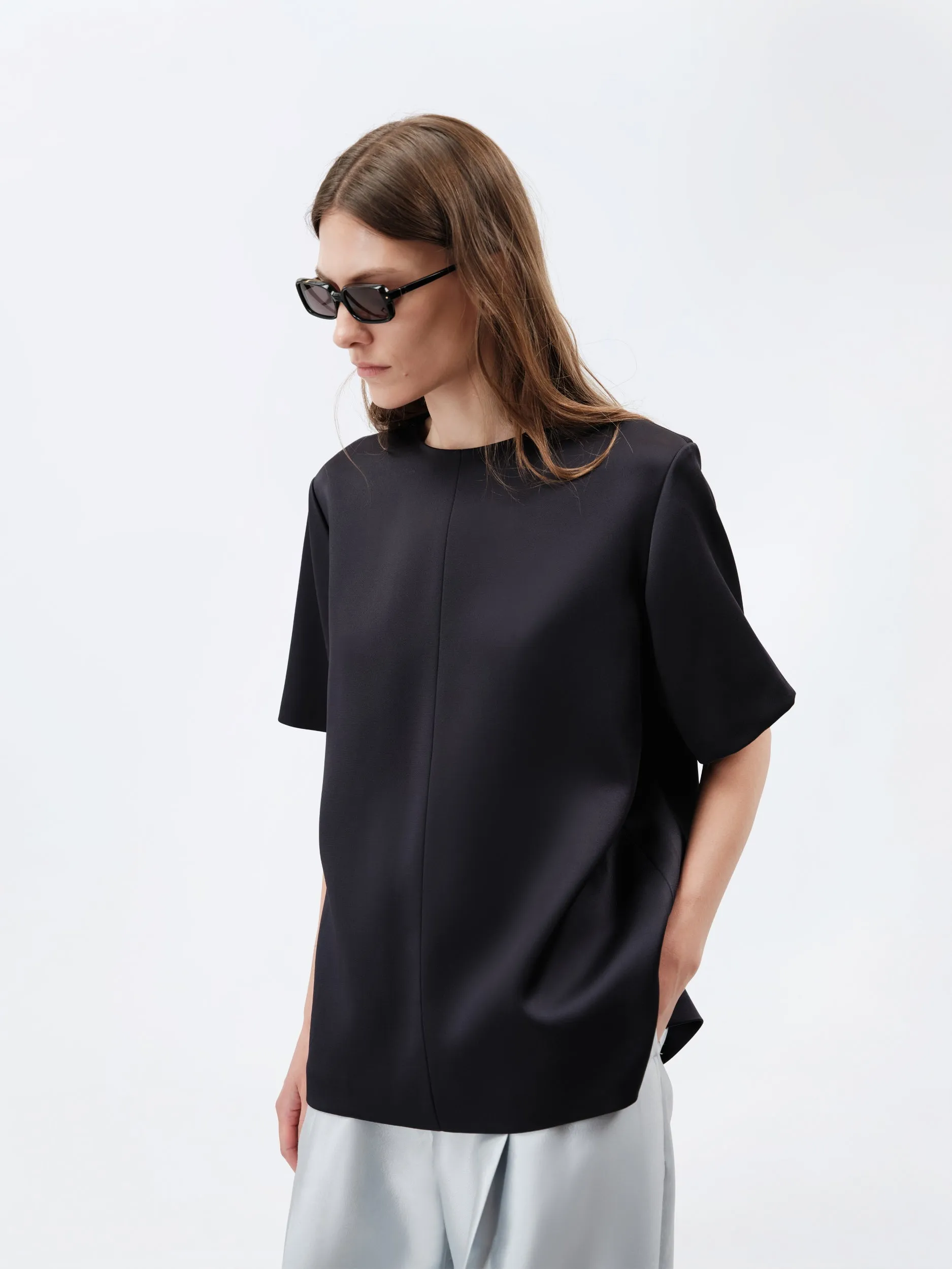 Top en satin double sold by Carven product image thumbnail 5