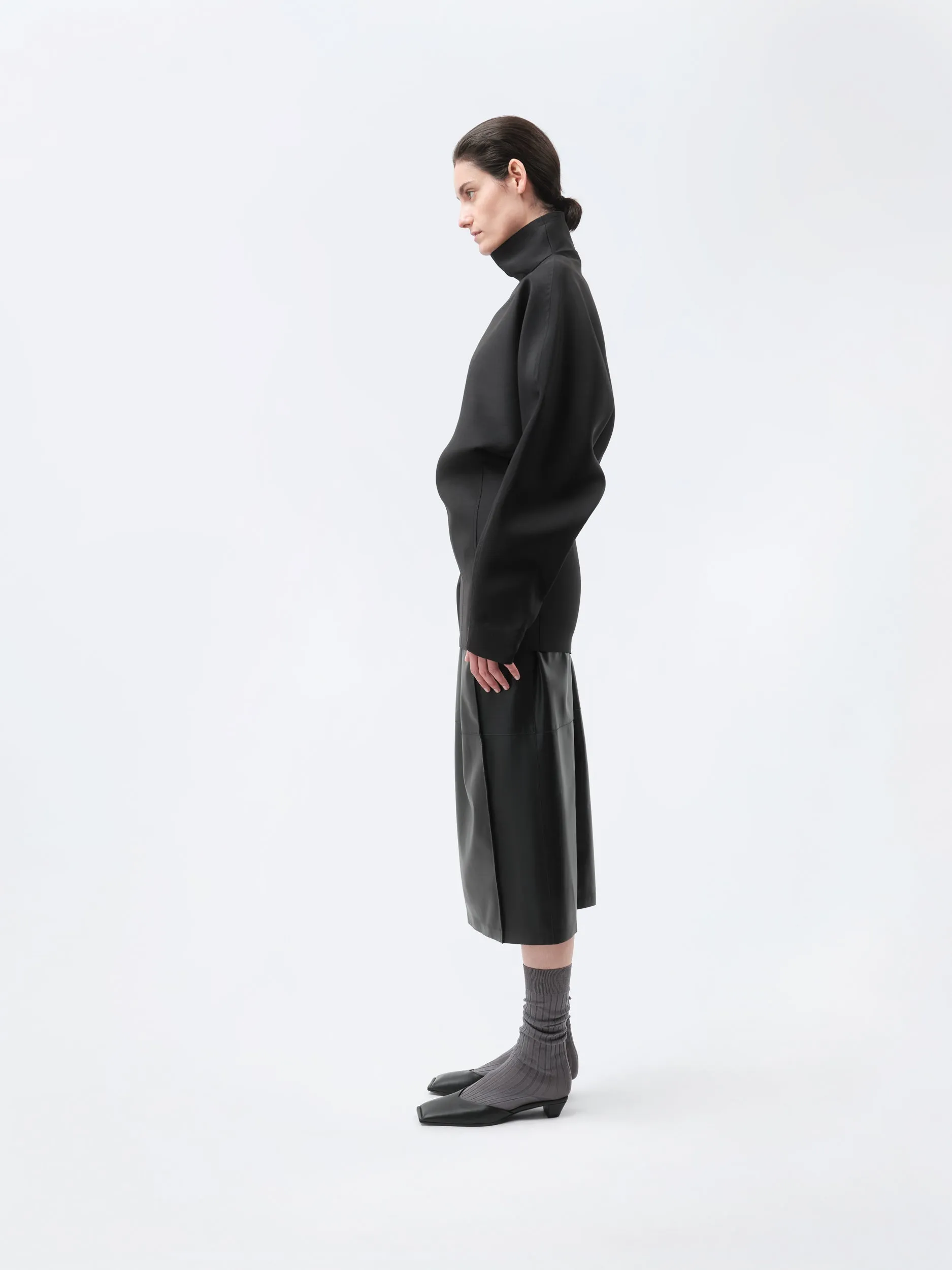 Blouse kimono en toile de soie et laine sold by Carven product image thumbnail 3