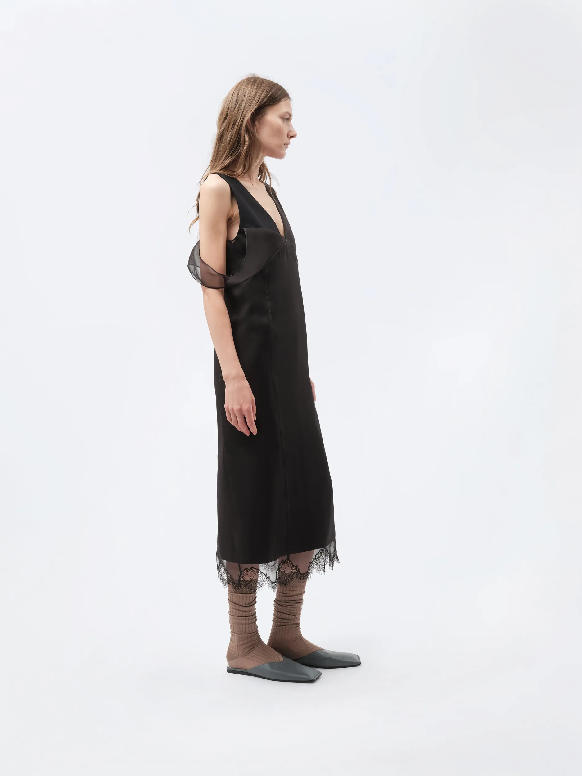 Robe lingerie superposée en flanelle sold by Carven product image thumbnail 3