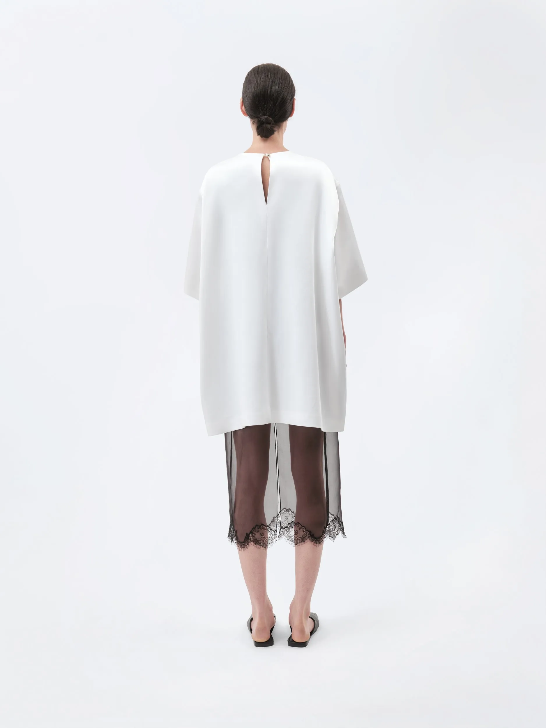Robe t-shirt en satin double sold by Carven product image thumbnail 4