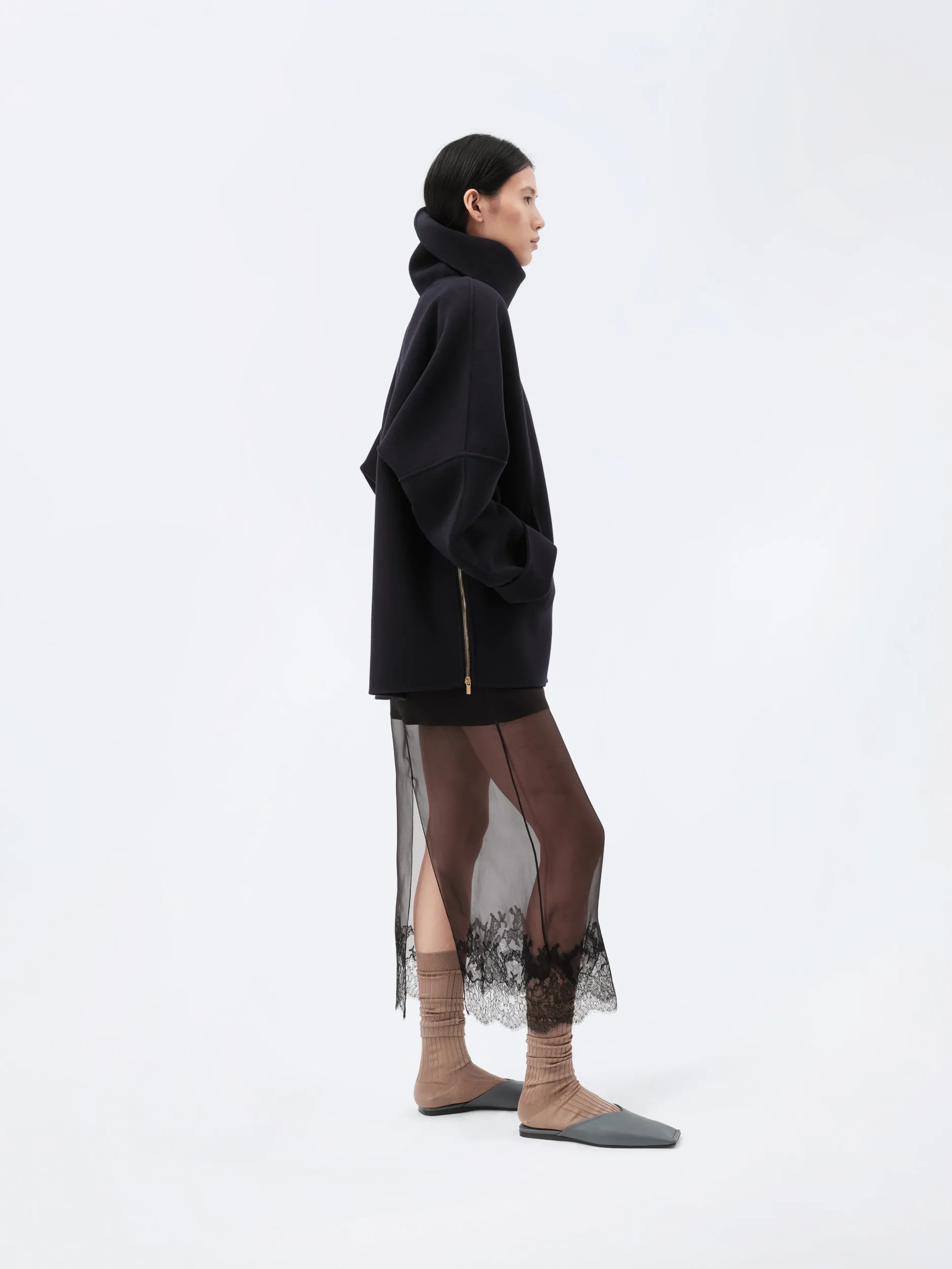 Blouson à enfiler zippé en drap double face sold by Carven product image thumbnail 3