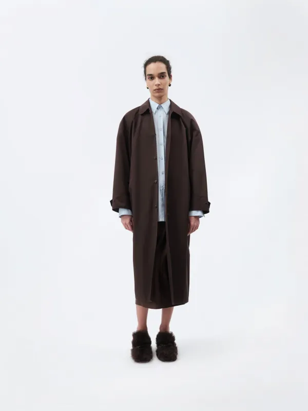 Manteau mac 50s en soie et coton made by Carven