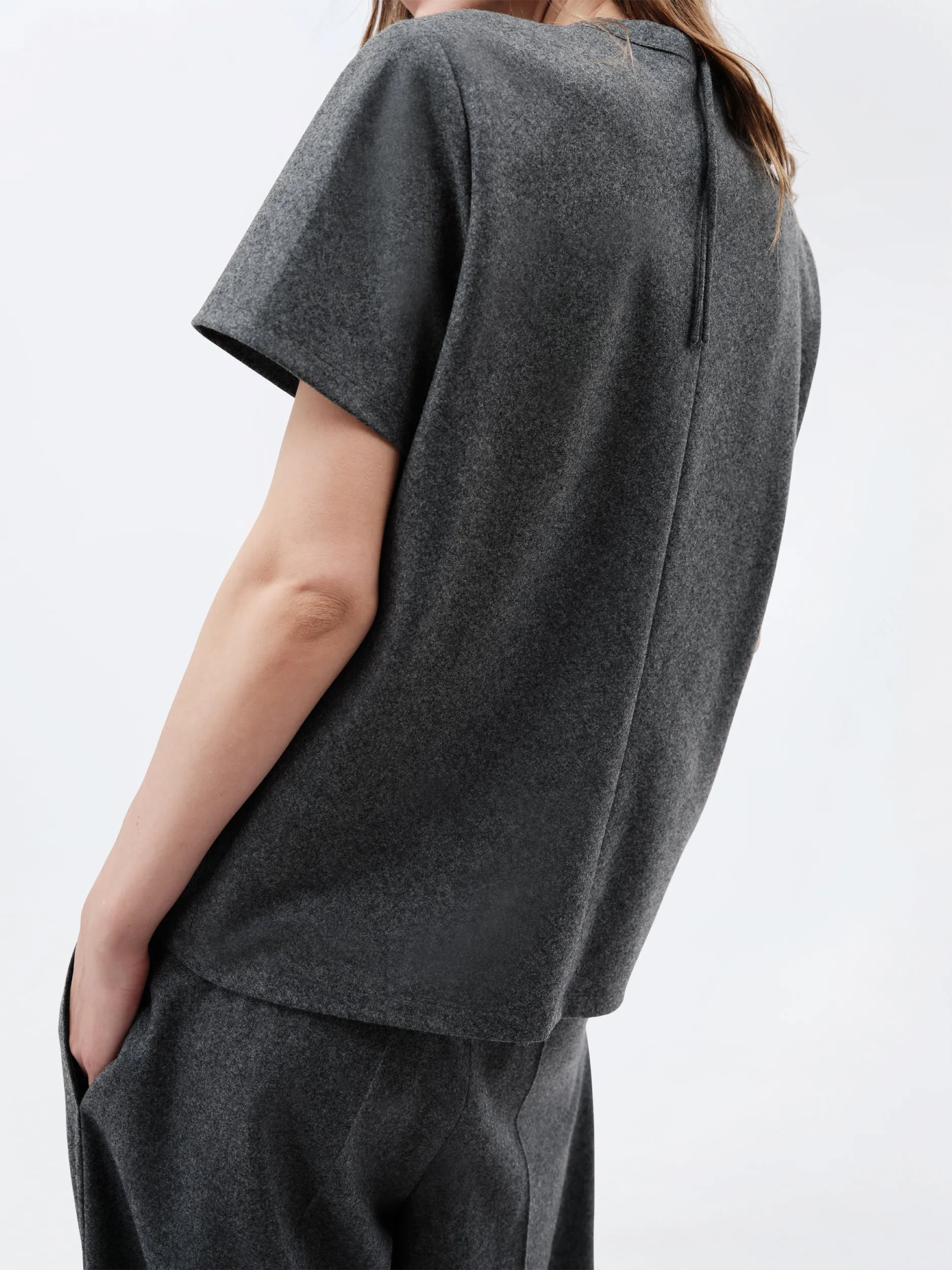 Top t-shirt ajusté en flanelle sold by Carven product image thumbnail 2